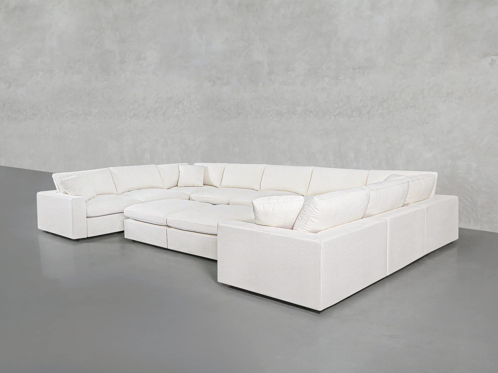 9-Seat Modular U-Sectional with Double Ottoman