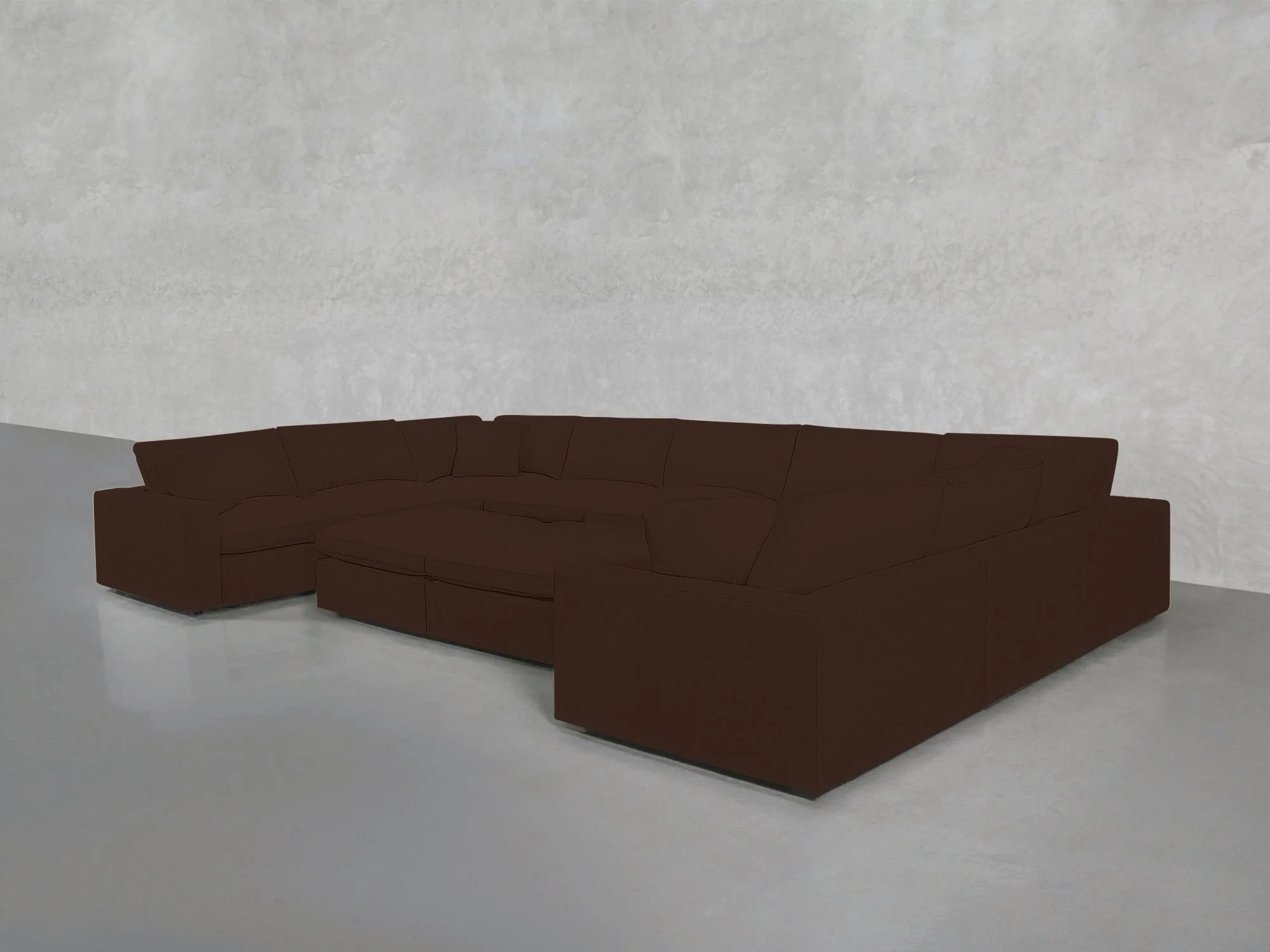9-Seat Modular U-Sectional with Double Ottoman