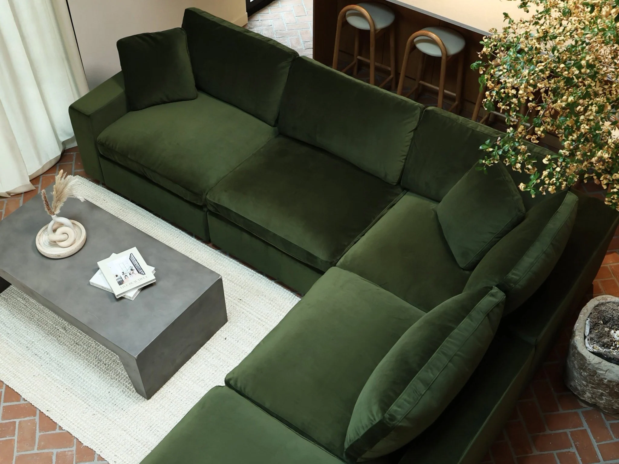 9-Seat Modular U-Sectional with Double Ottoman