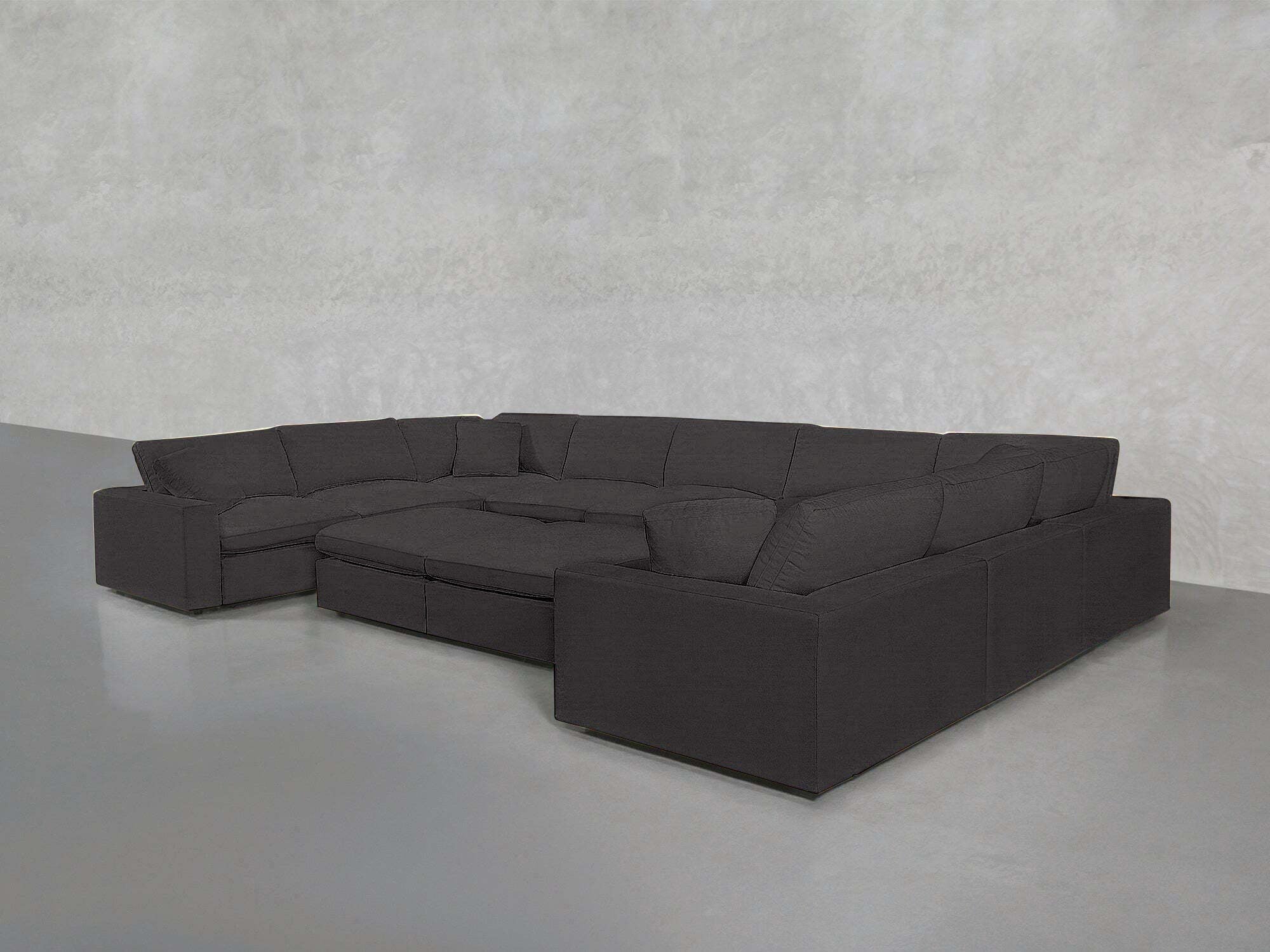 9-Seat Modular U-Sectional with Double Ottoman
