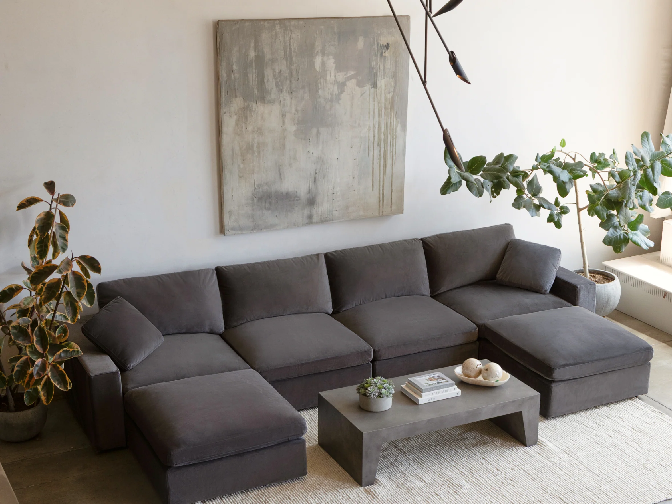 9-Seat Modular U-Sectional with Double Ottoman
