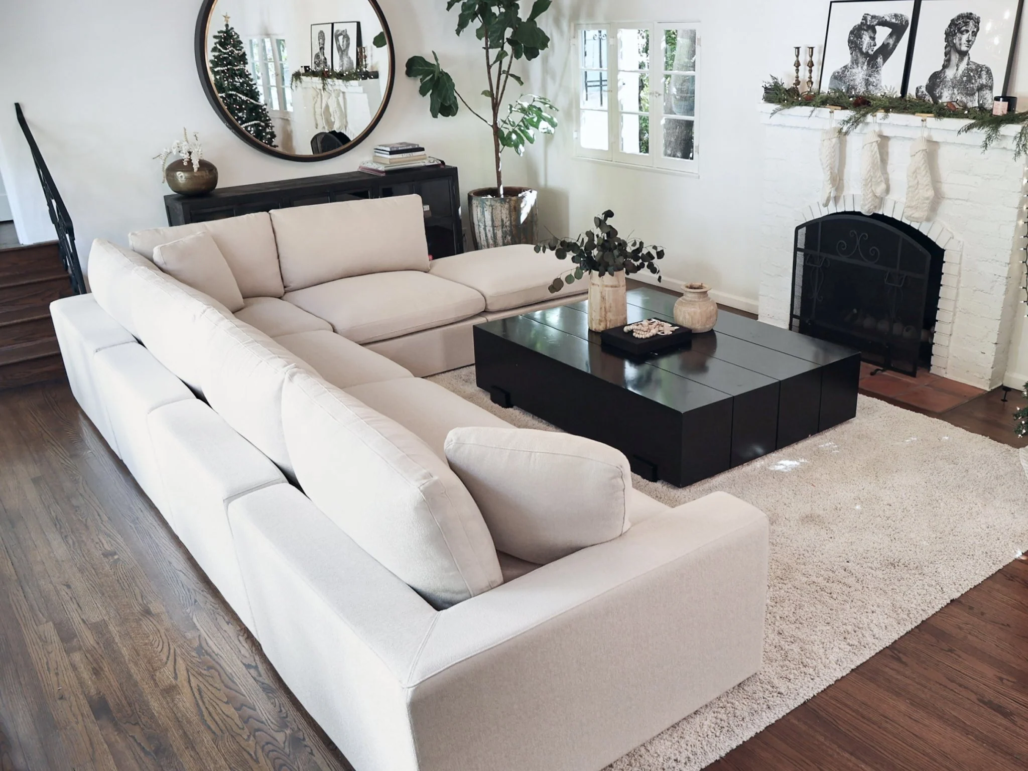 9-Seat Modular U-Sectional with Double Ottoman