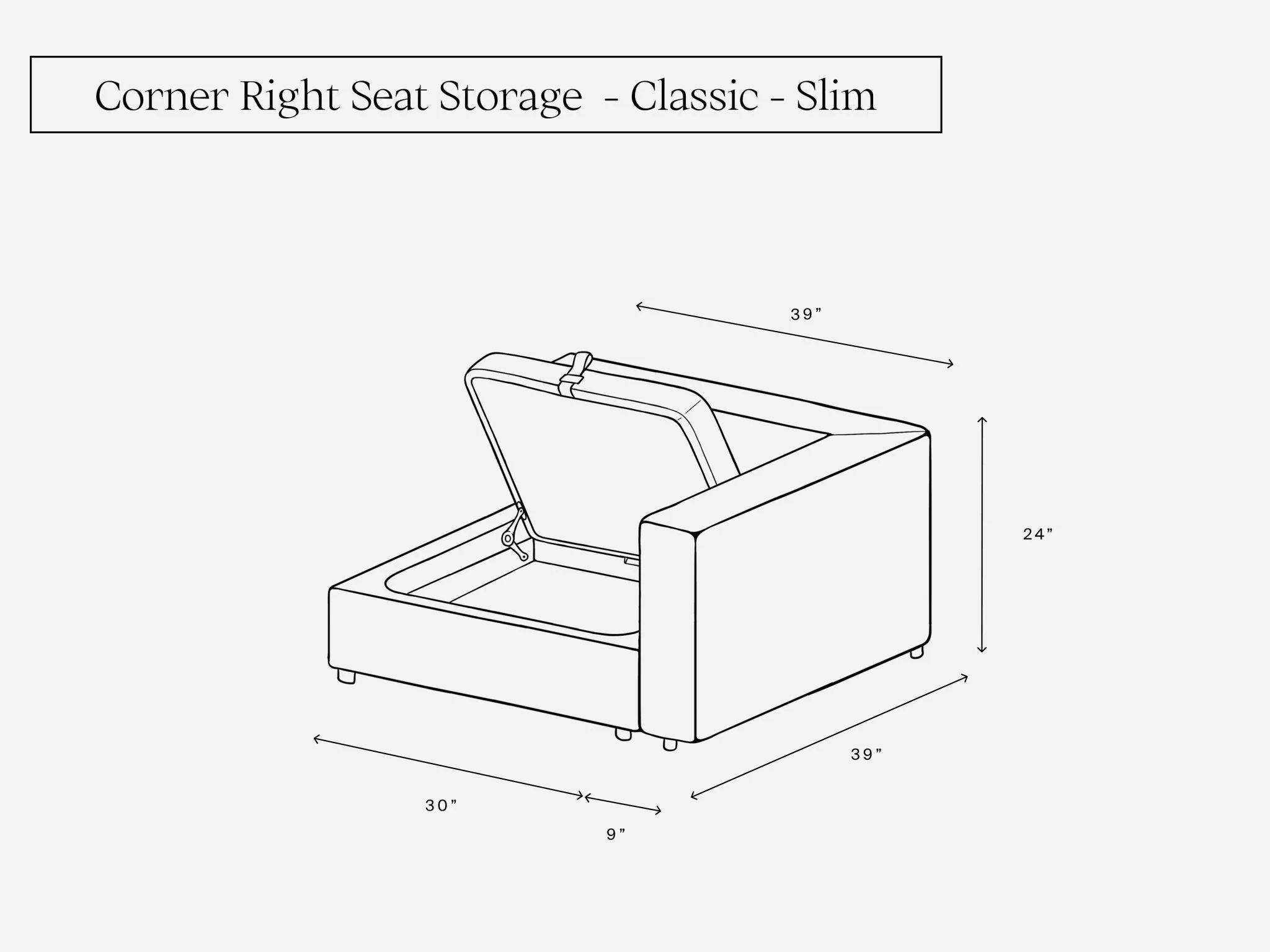 Corner Right Seat (Storage)