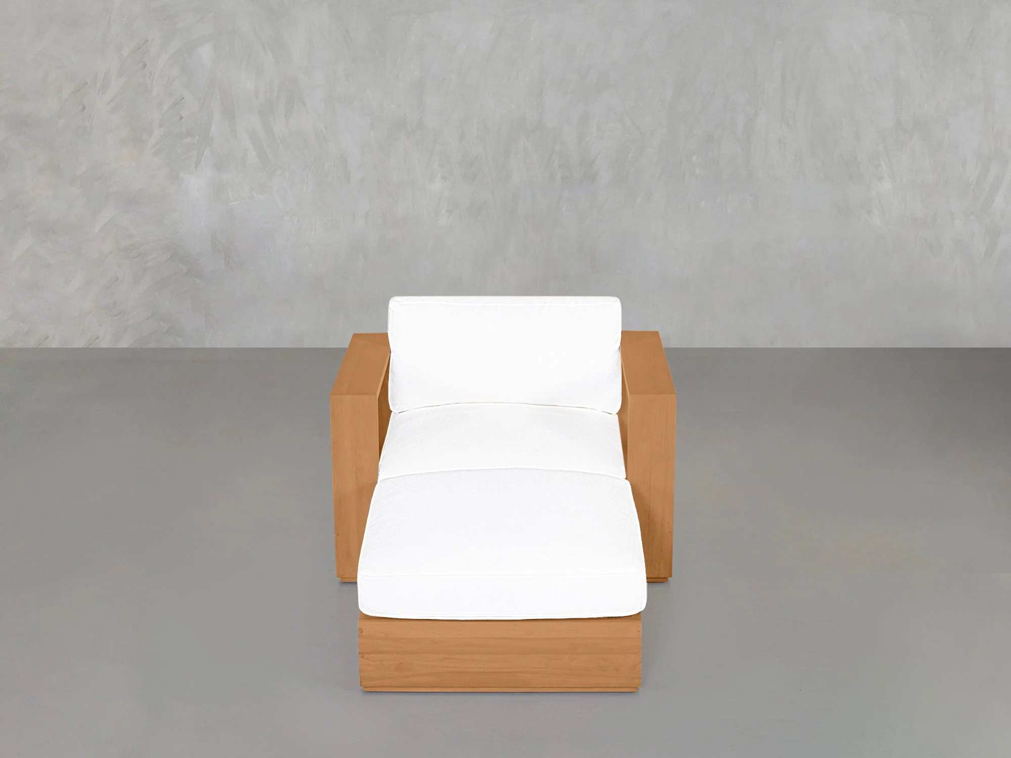 Armchair with Ottoman Teak Outdoor