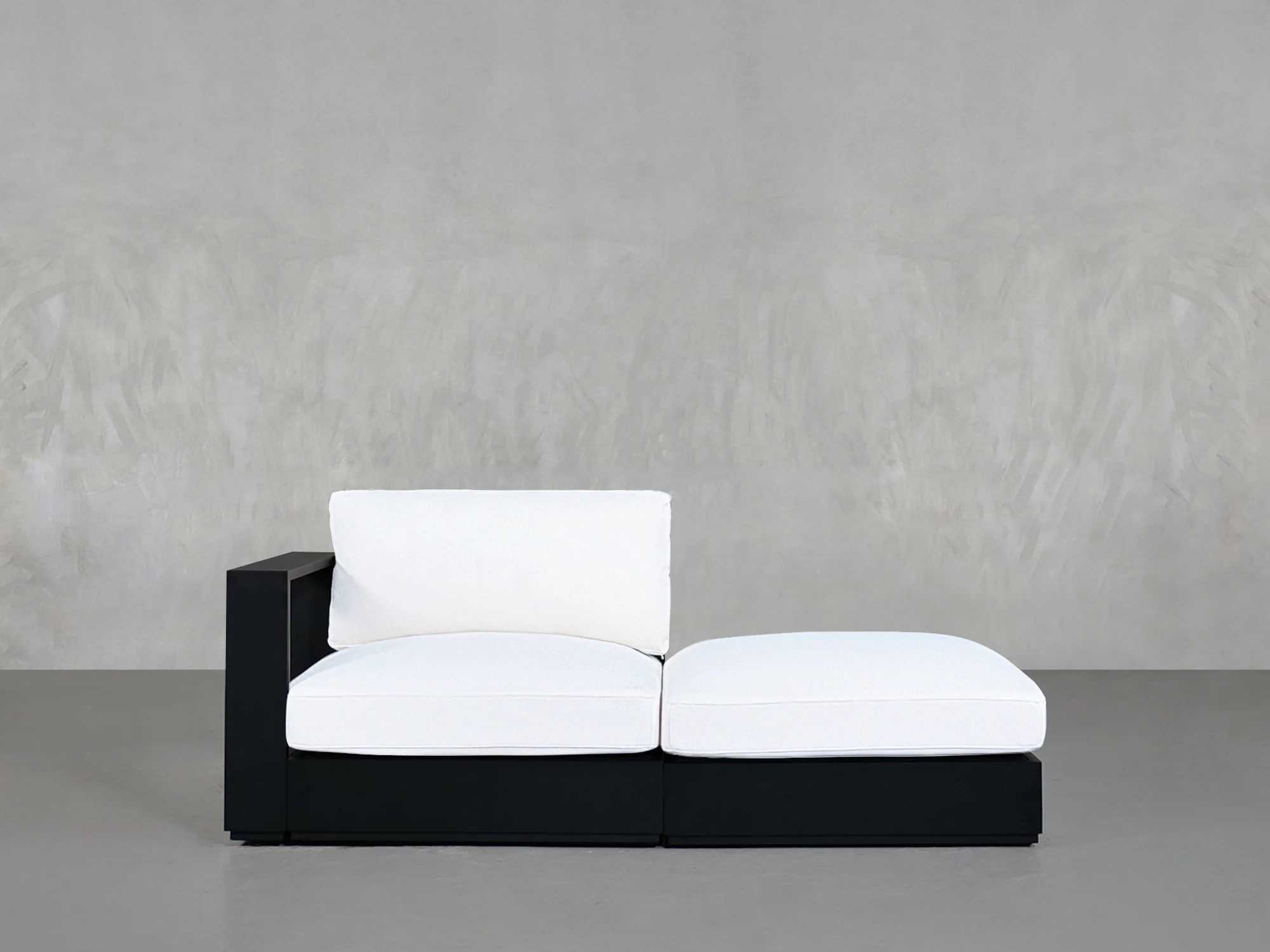 2-Seat Modular Lounger Loveseat Aluminum Outdoor