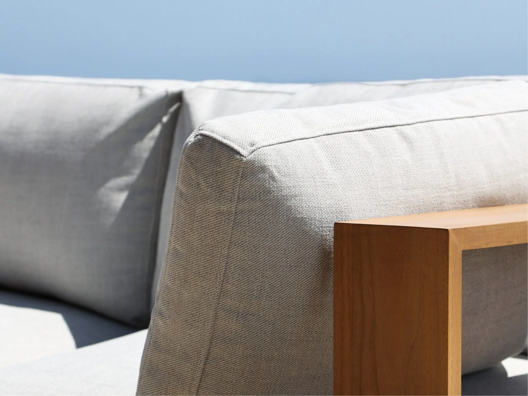 2-Seat Modular Loveseat Teak Outdoor