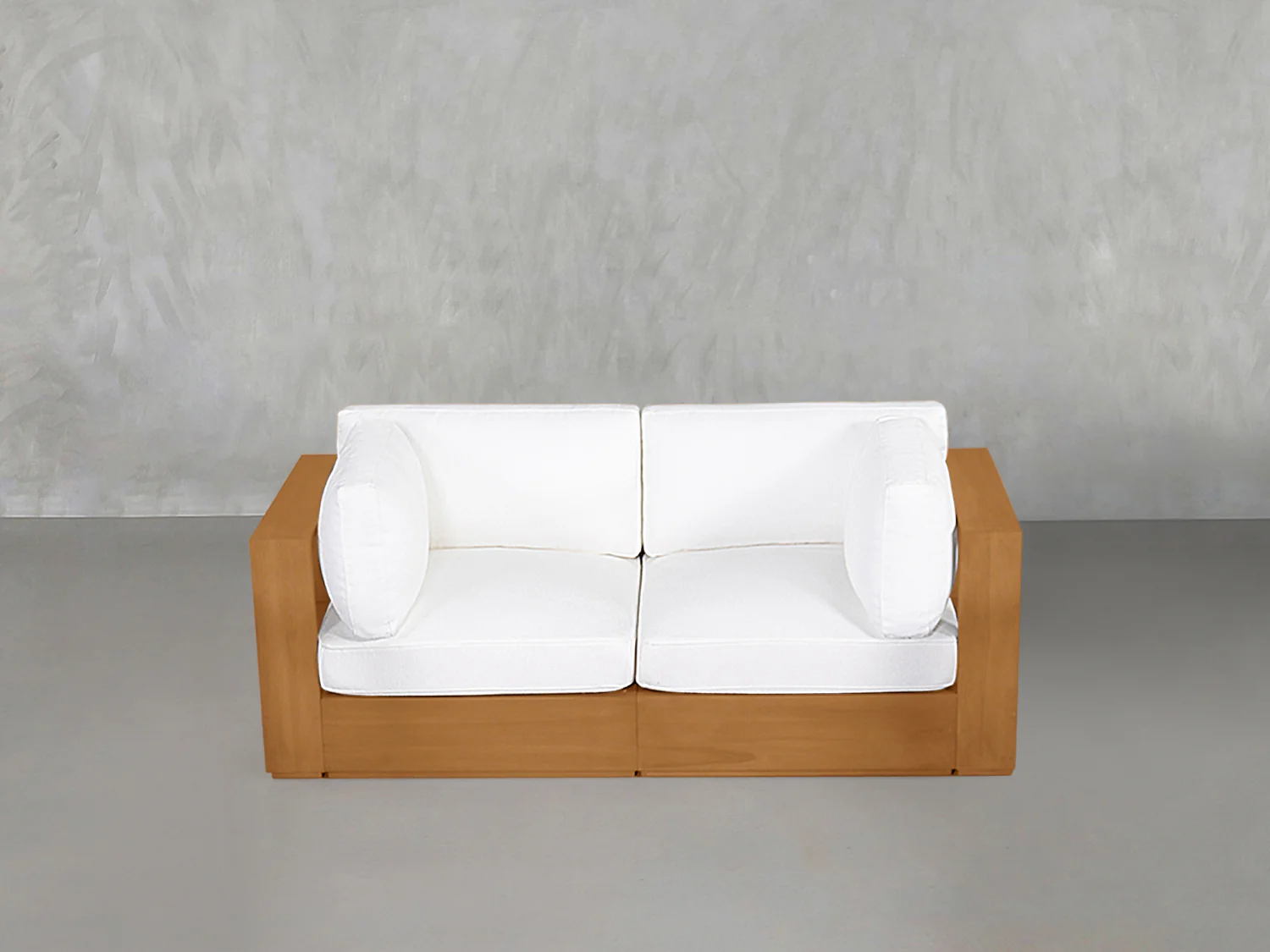 2-Seat Modular Loveseat Teak Outdoor