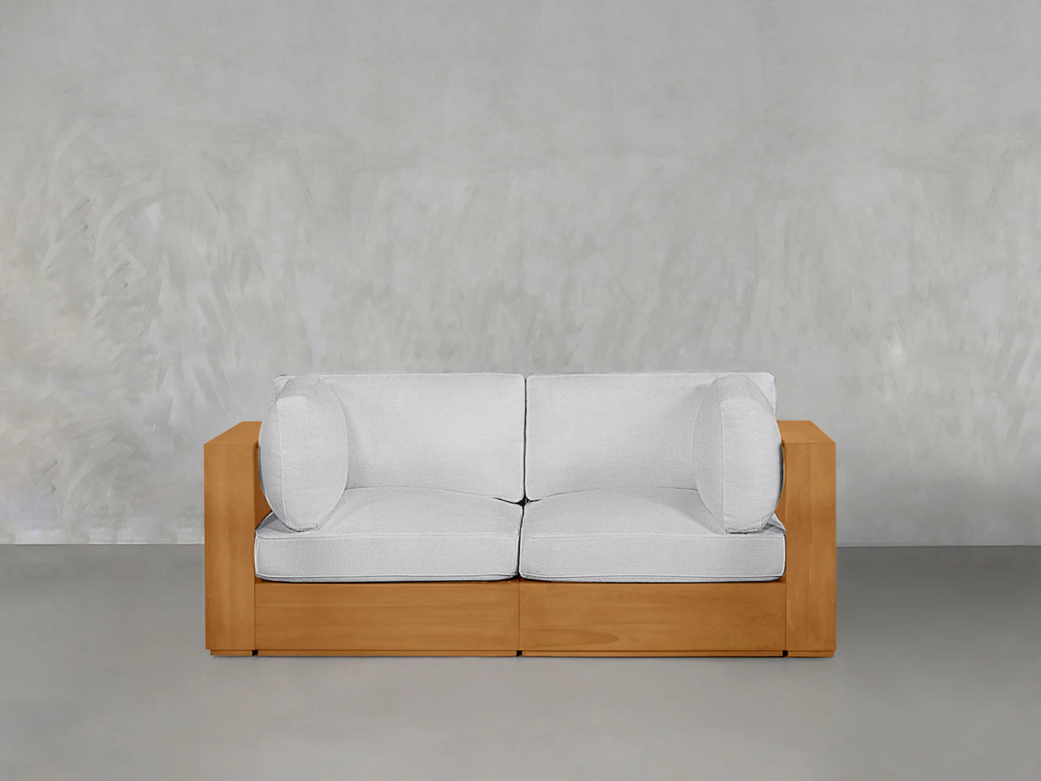 2-Seat Modular Loveseat Teak Outdoor