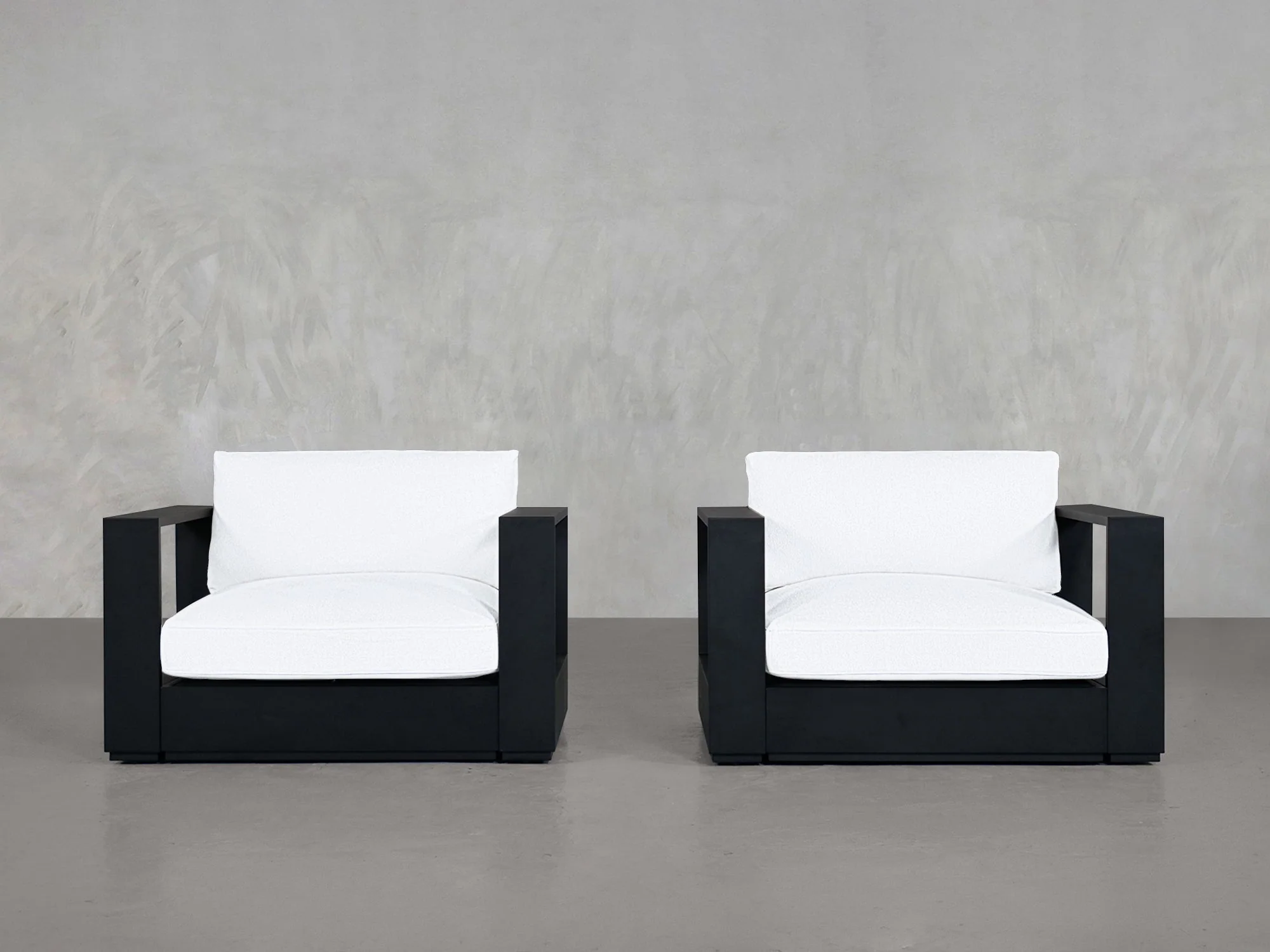 Double Armchairs Aluminum Outdoor