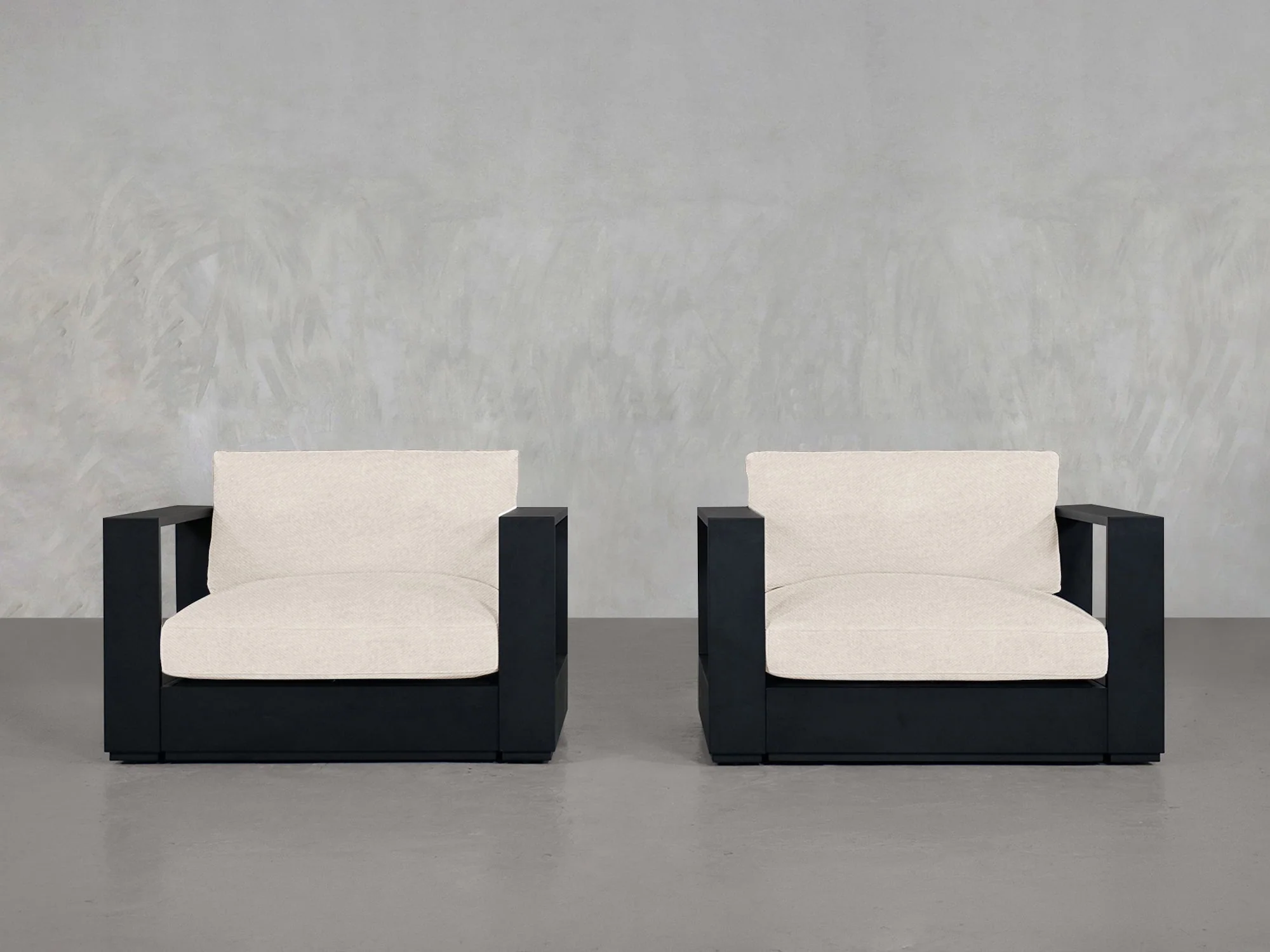 Double Armchairs Aluminum Outdoor