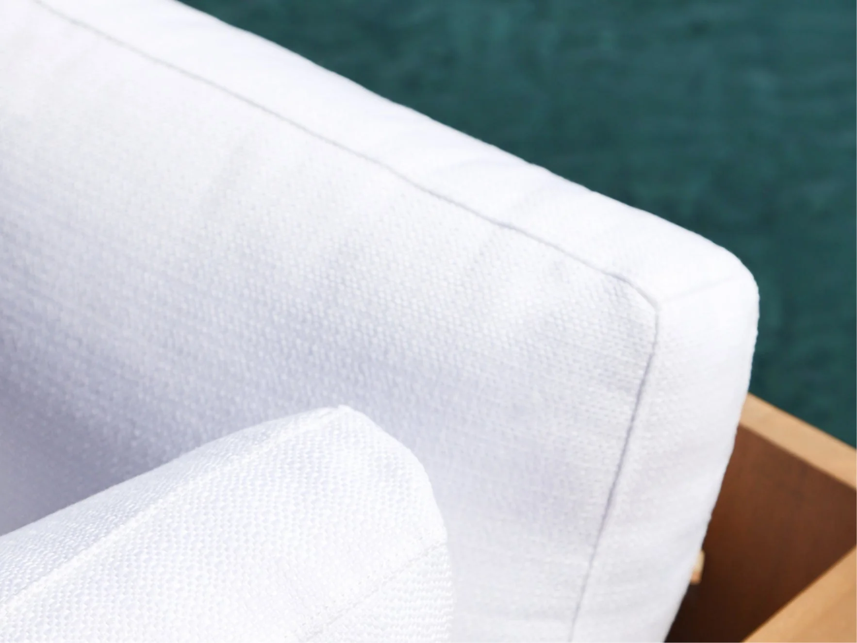 3-Seat Modular Lounger Sofa Teak Outdoor