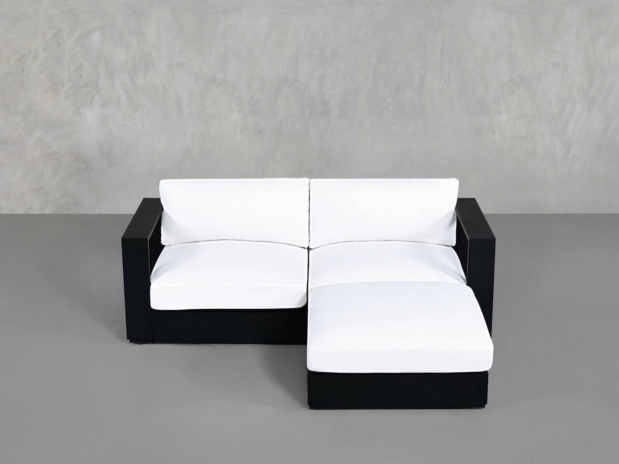 3-Seat Modular Chaise Sectional Aluminum Outdoor