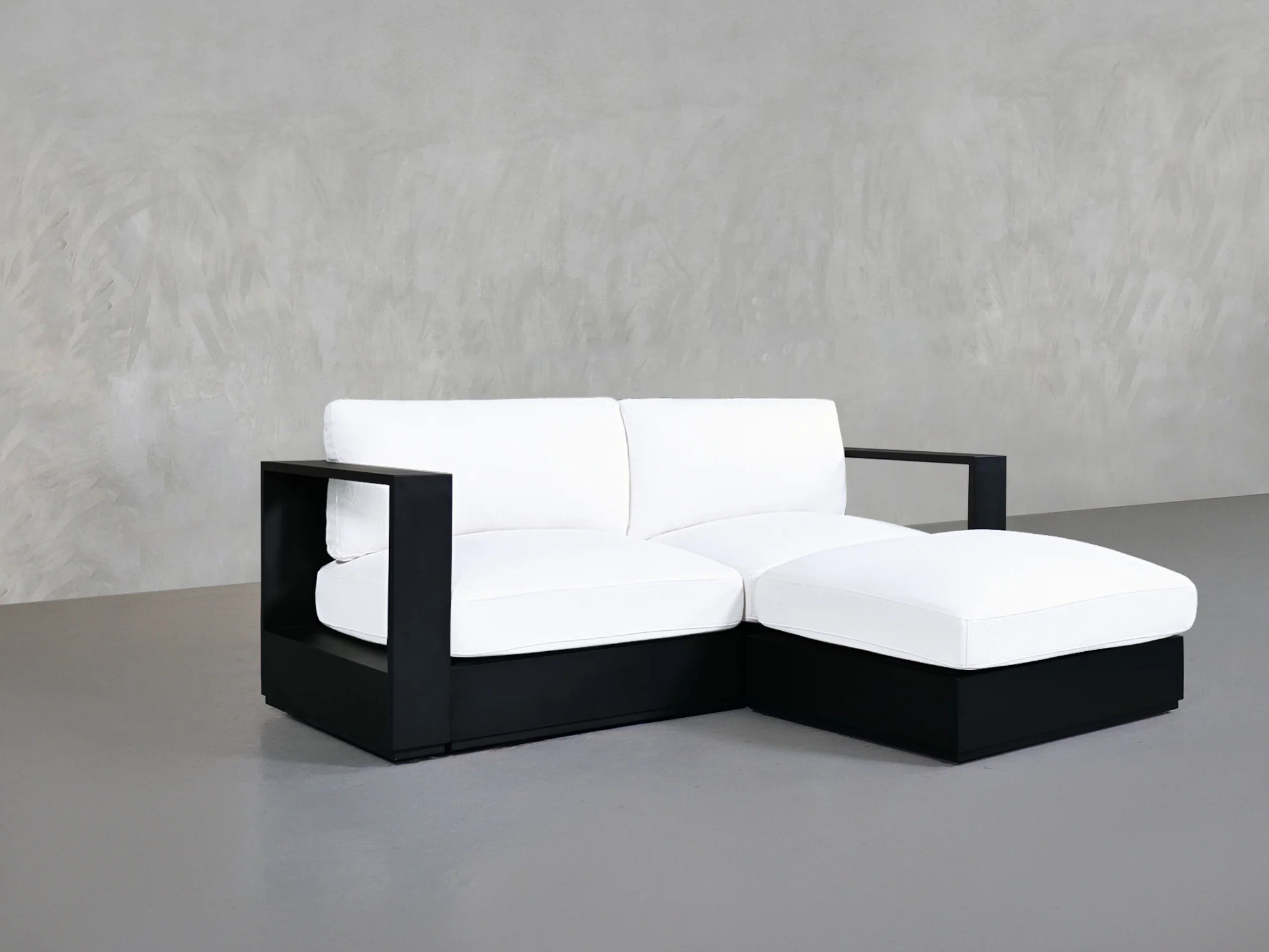 3-Seat Modular Chaise Sectional Aluminum Outdoor