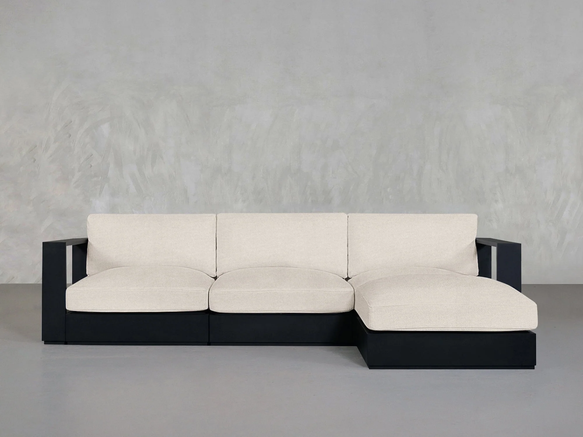 4-Seat Modular Chaise Sectional Aluminum Outdoor
