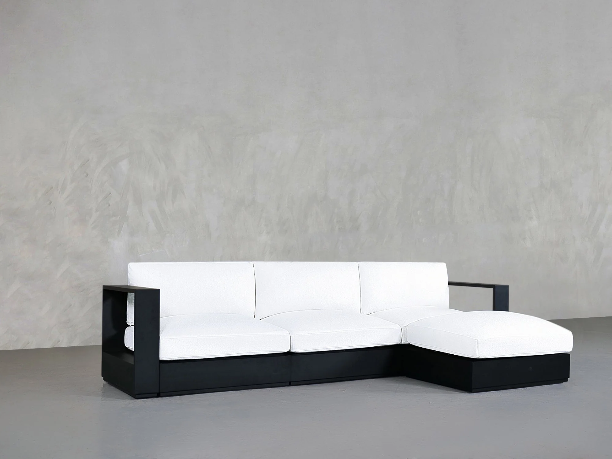 4-Seat Modular Chaise Sectional Aluminum Outdoor