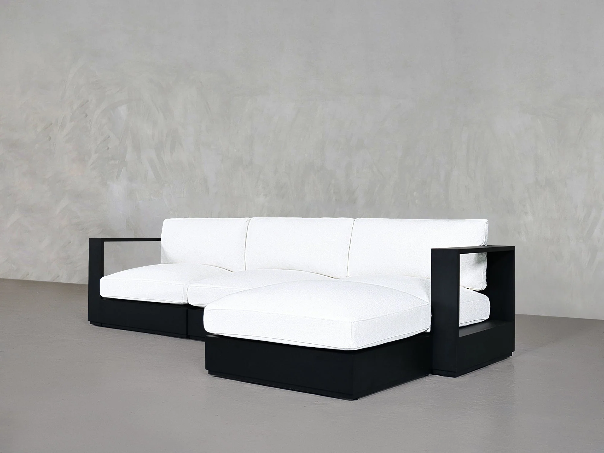 4-Seat Modular Chaise Sectional Aluminum Outdoor