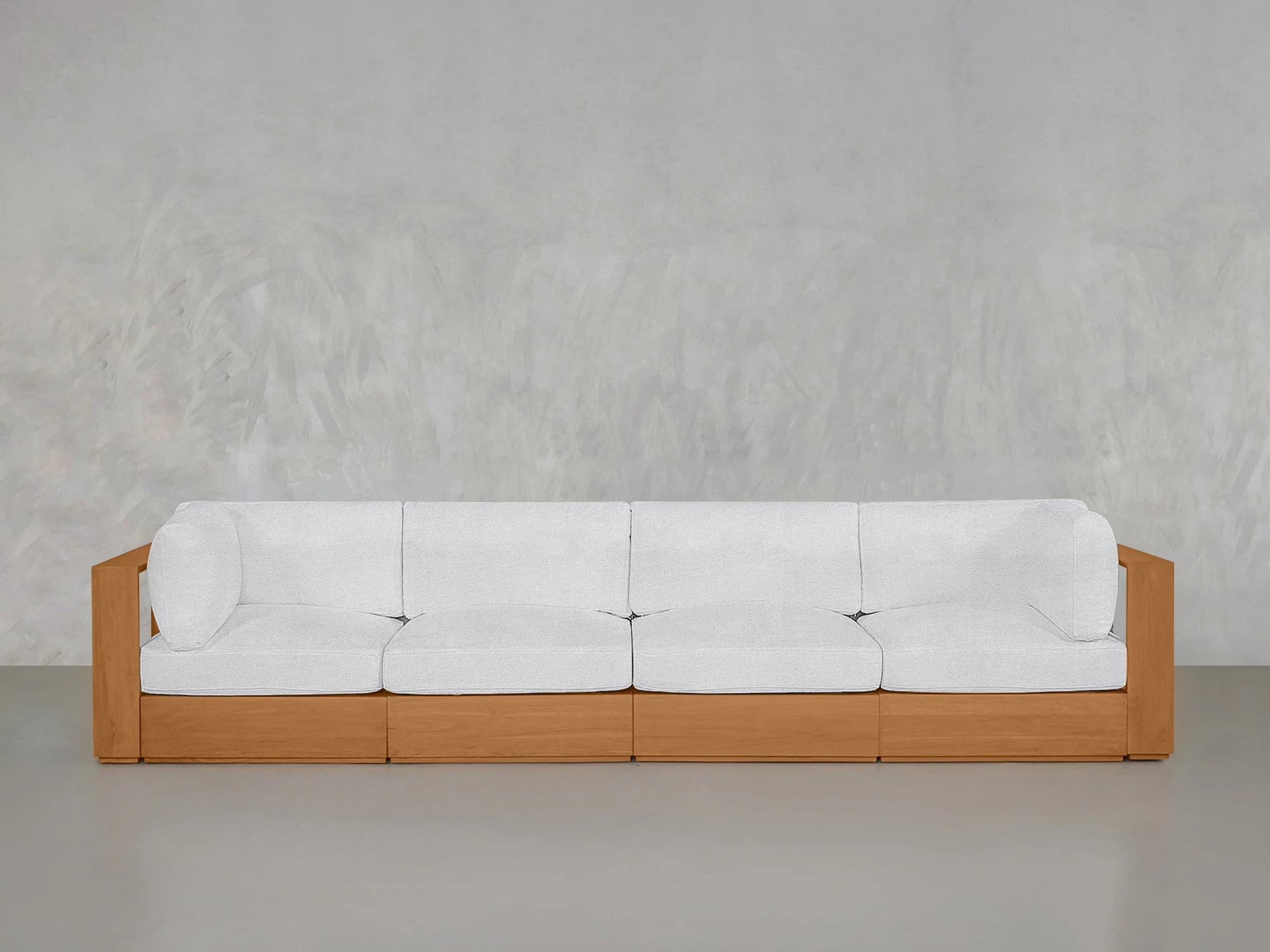4-Seat Modular Sofa Teak Outdoor