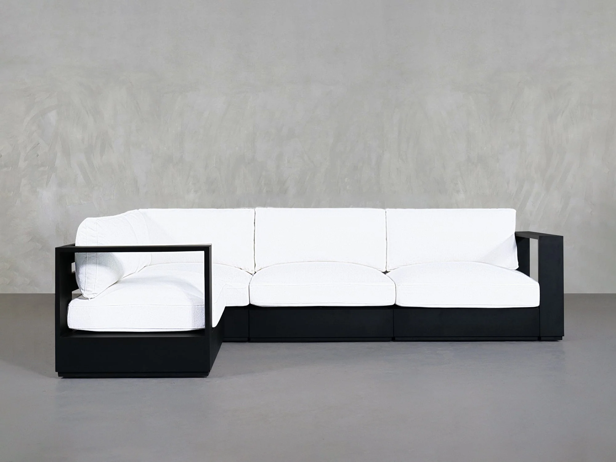 4-Seat Modular Corner Sectional Aluminum Outdoor