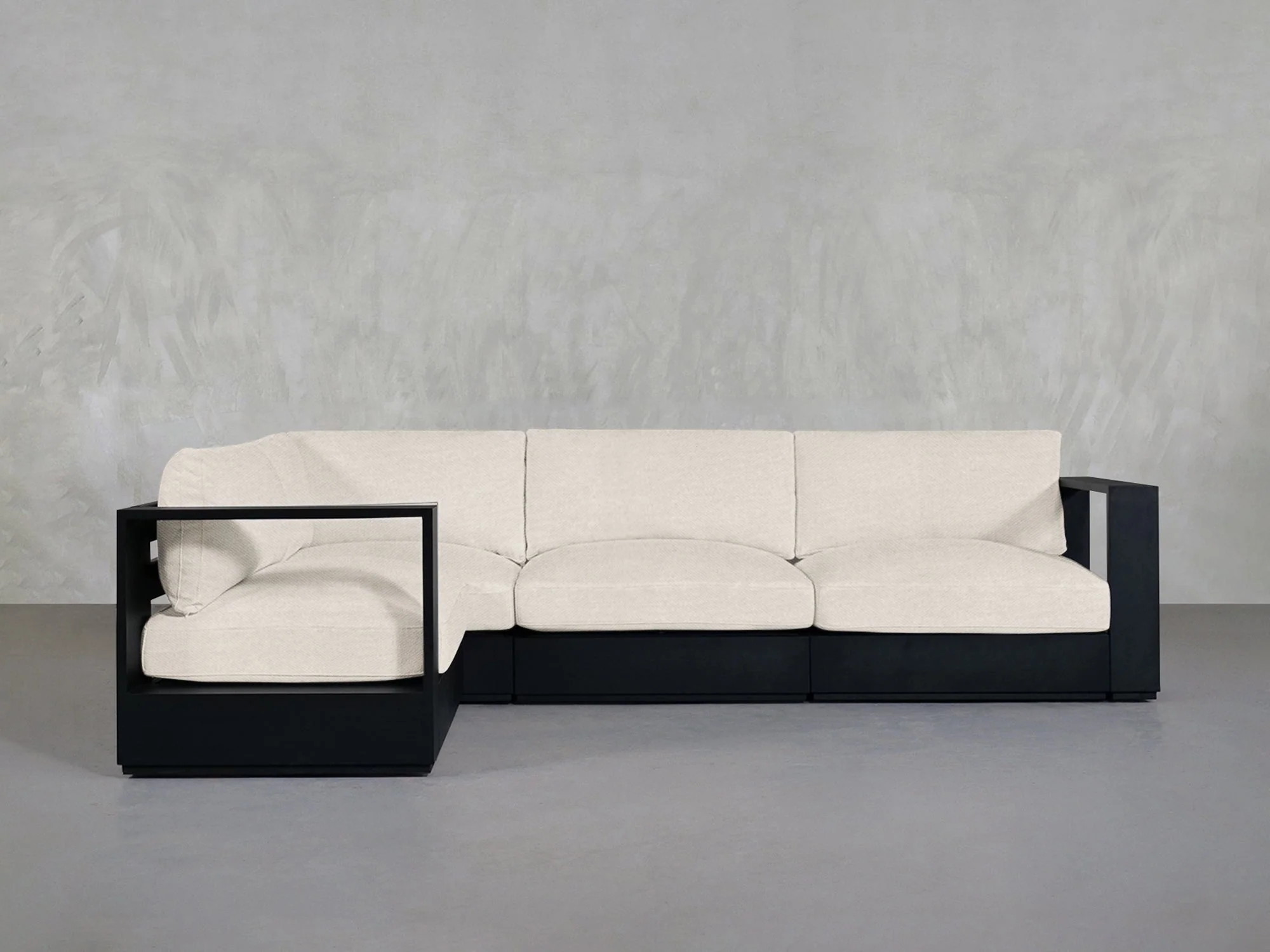 4-Seat Modular Corner Sectional Aluminum Outdoor