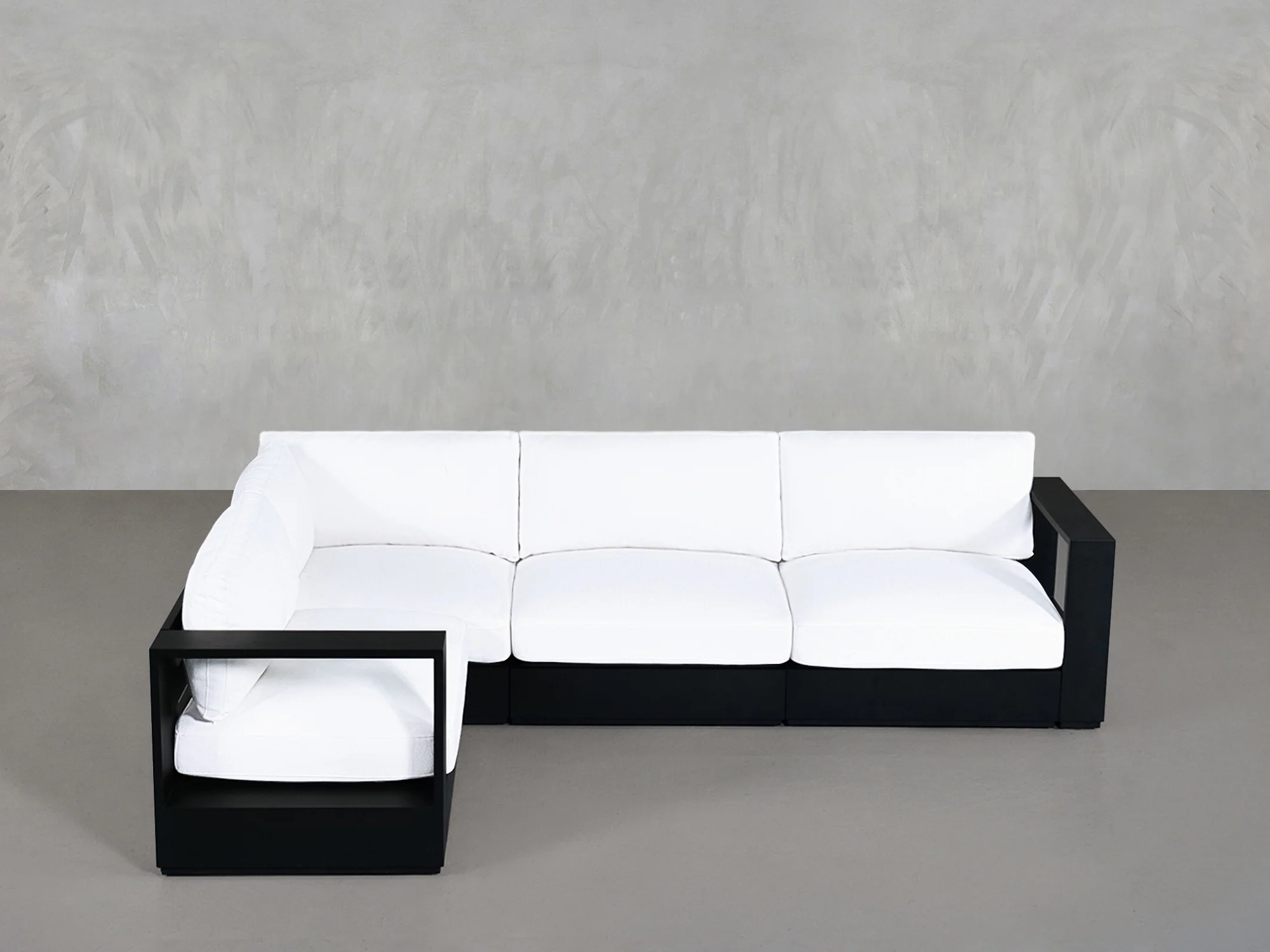 4-Seat Modular Corner Sectional Aluminum Outdoor