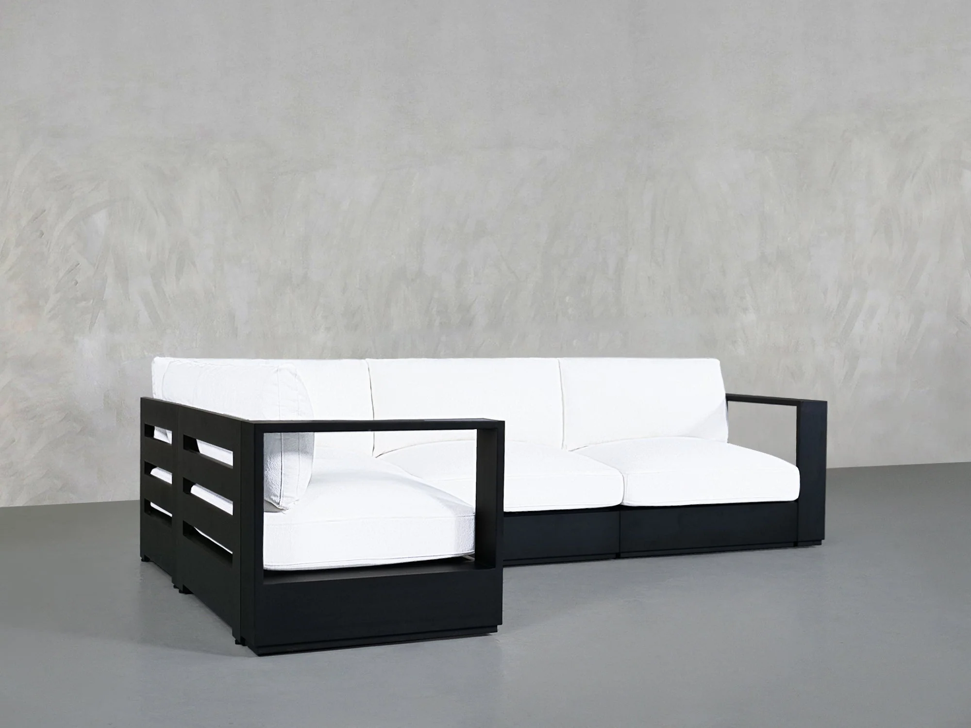 4-Seat Modular Corner Sectional Aluminum Outdoor