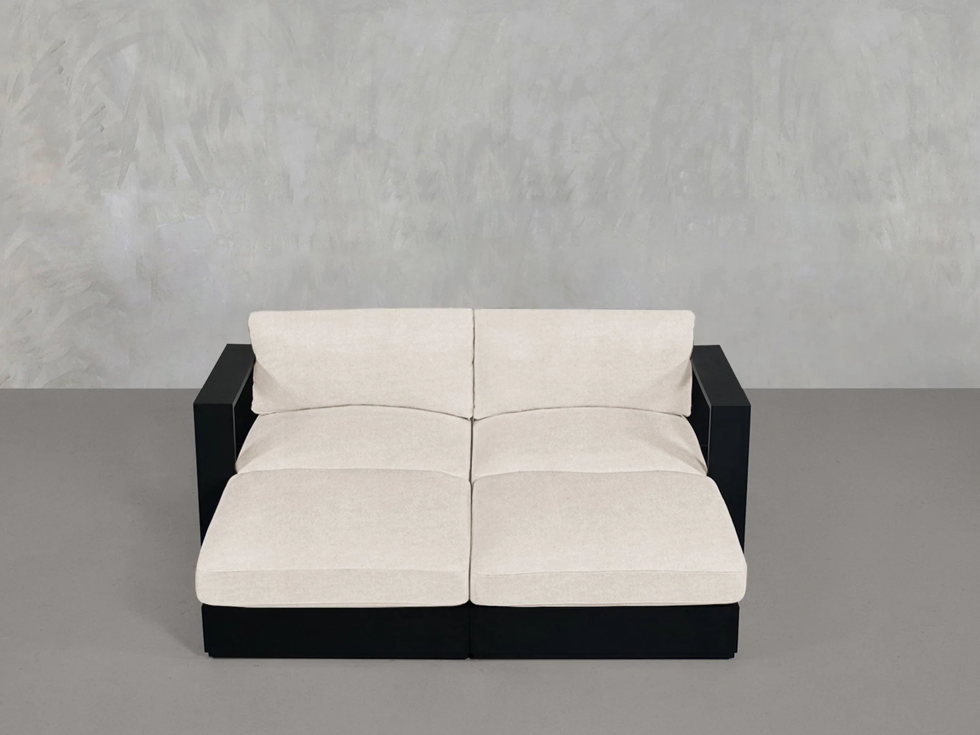 4-Seat Modular Daybed Aluminum Outdoor