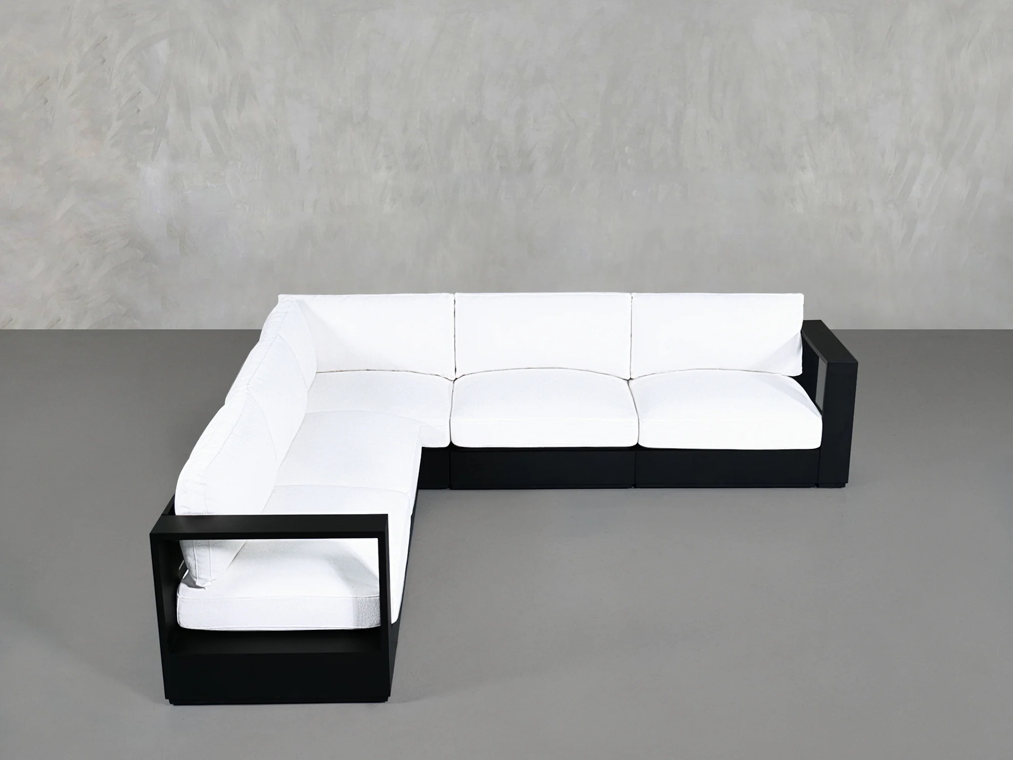 5-Seat Modular Corner Sectional Aluminum Outdoor
