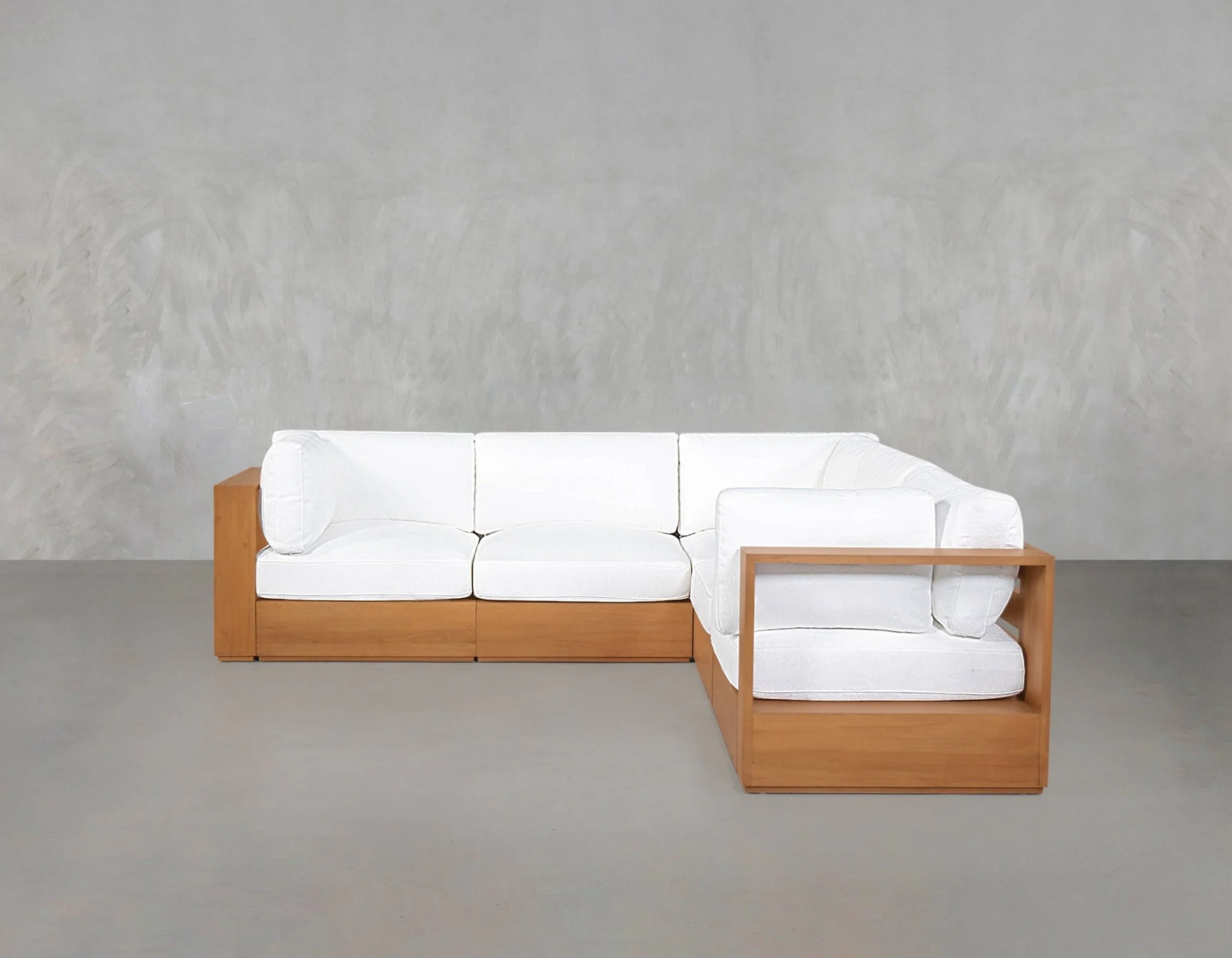 5-Seat Modular Corner Sectional Teak Outdoor