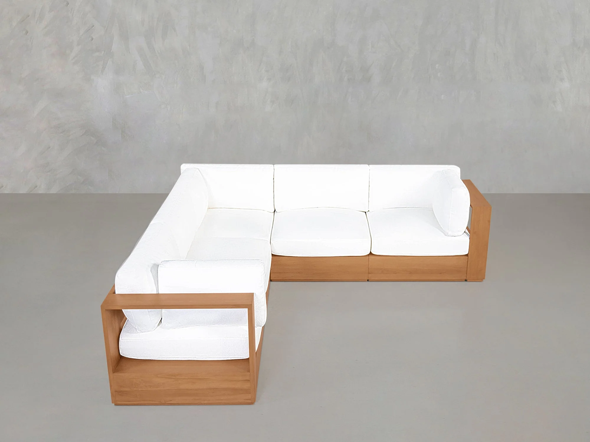 5-Seat Modular Corner Sectional Teak Outdoor