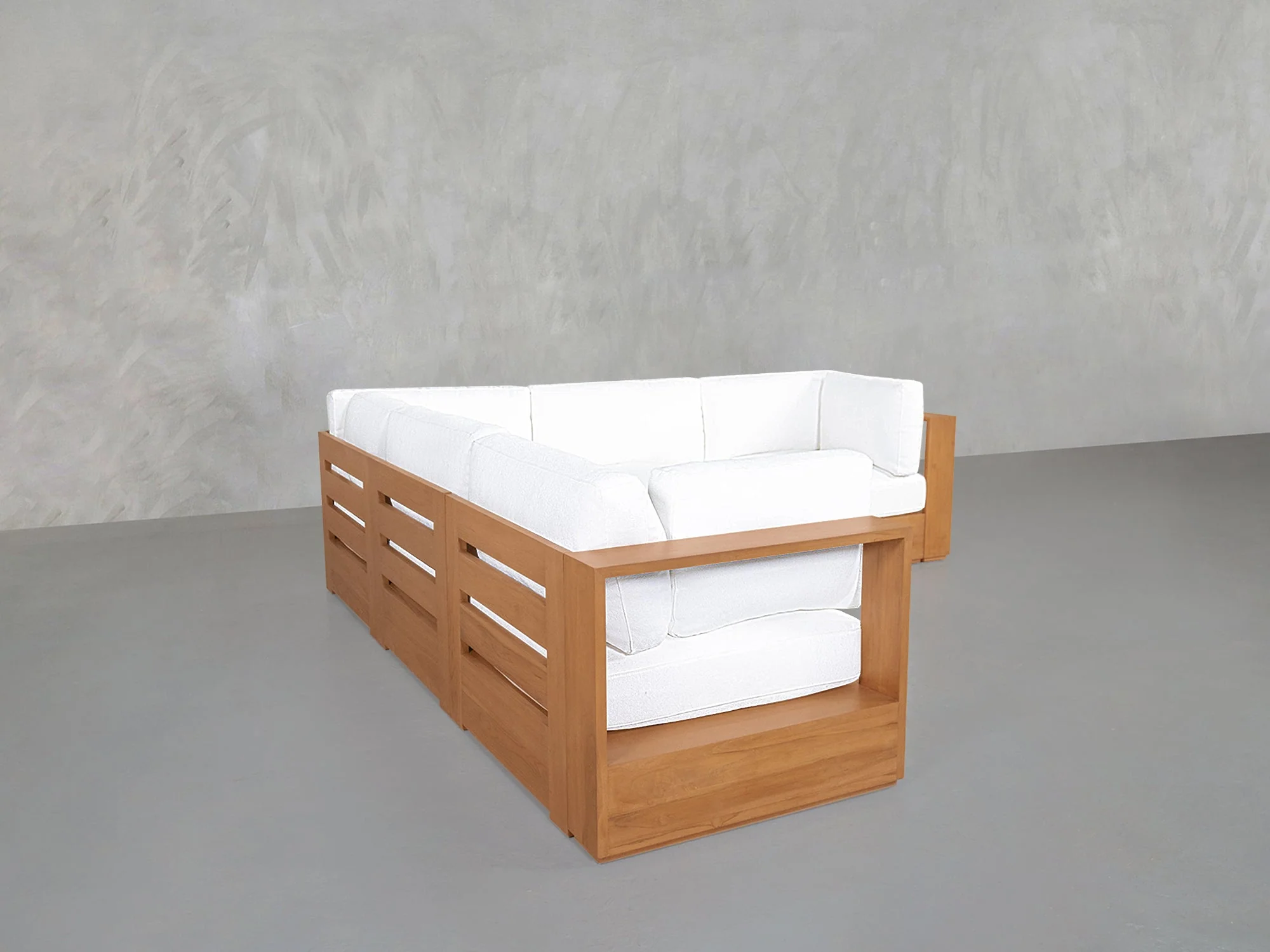 5-Seat Modular Corner Sectional Teak Outdoor