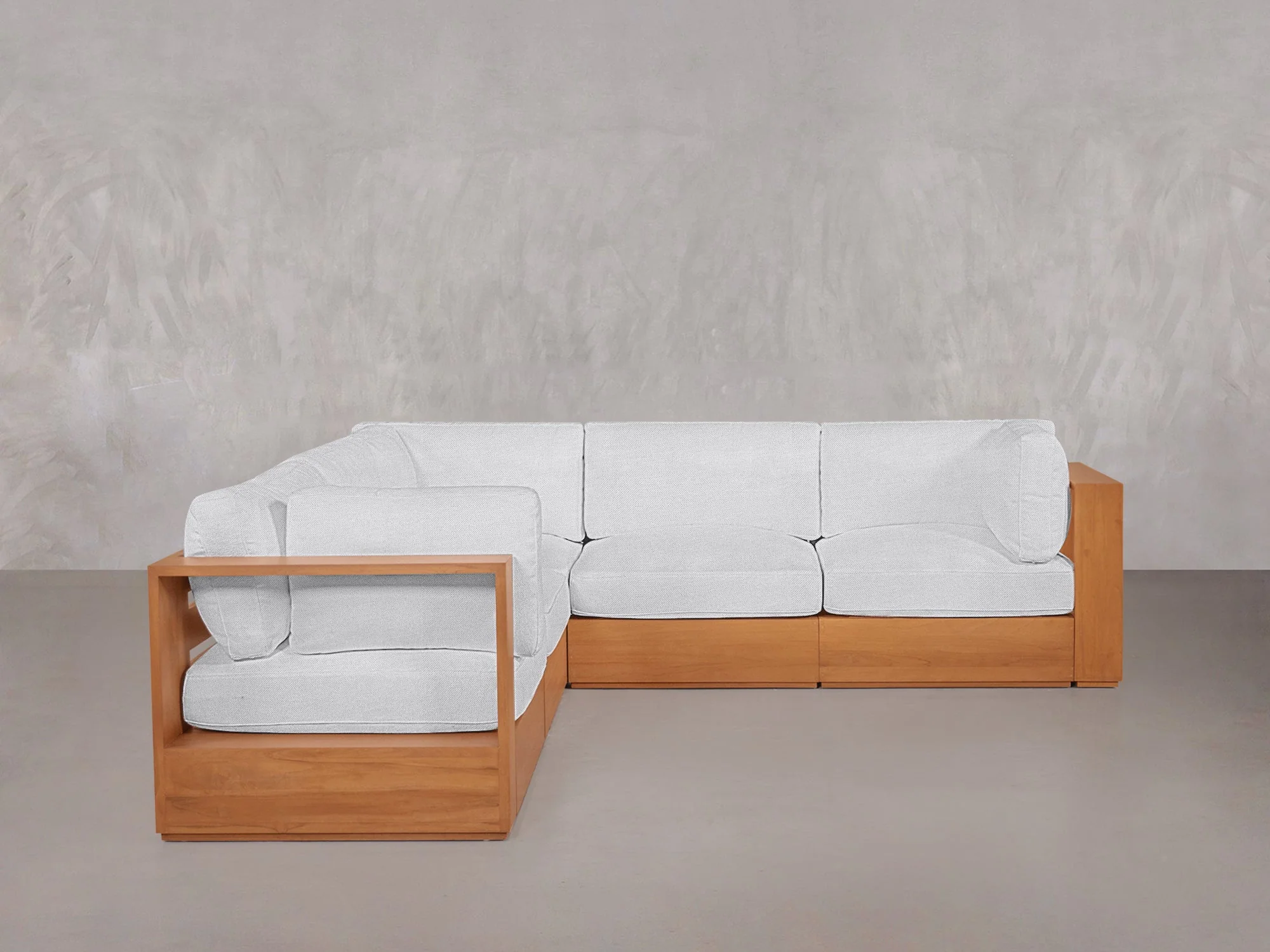 5-Seat Modular Corner Sectional Teak Outdoor