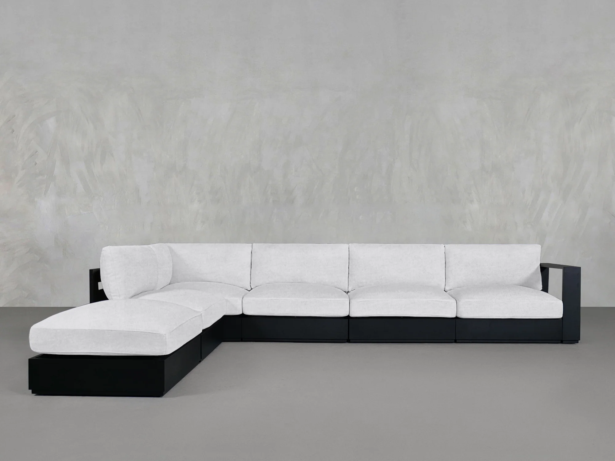 6-Seat Modular Corner Lounger Sectional Aluminum Outdoor