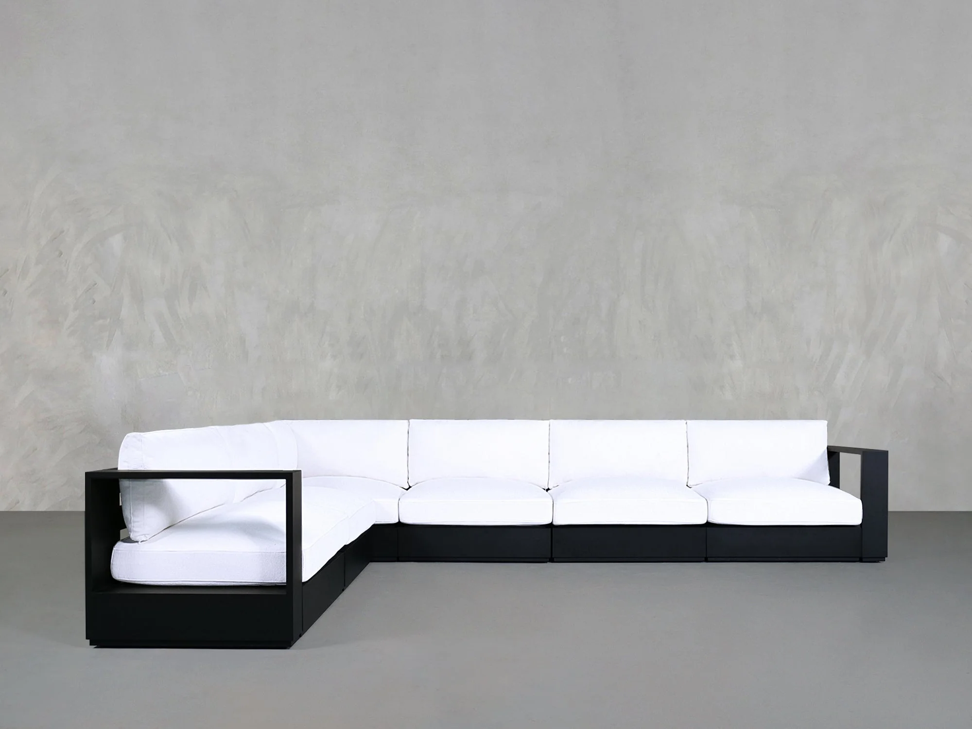 6-Seat Modular Corner Sectional Aluminum Outdoor
