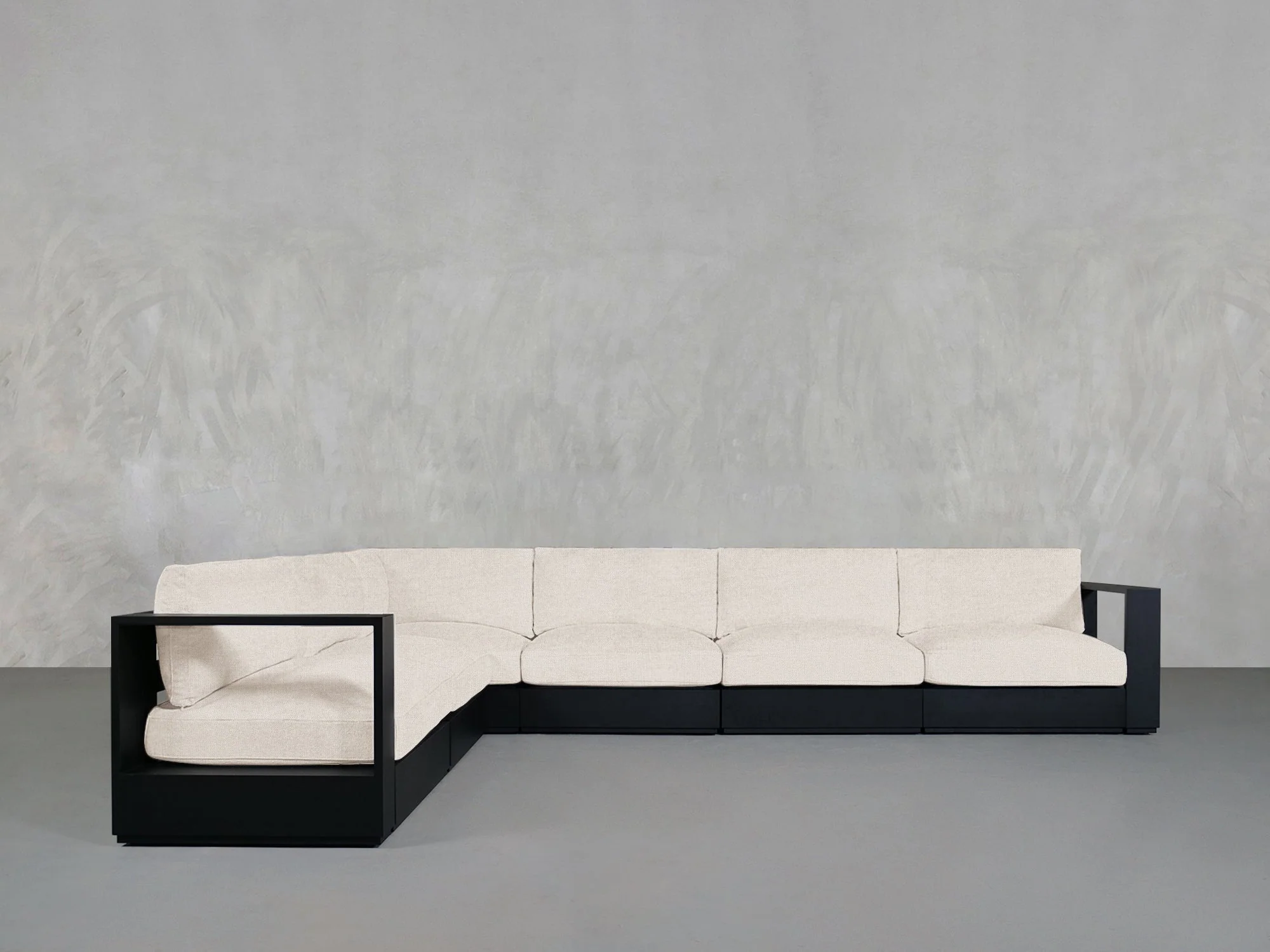 6-Seat Modular Corner Sectional Aluminum Outdoor
