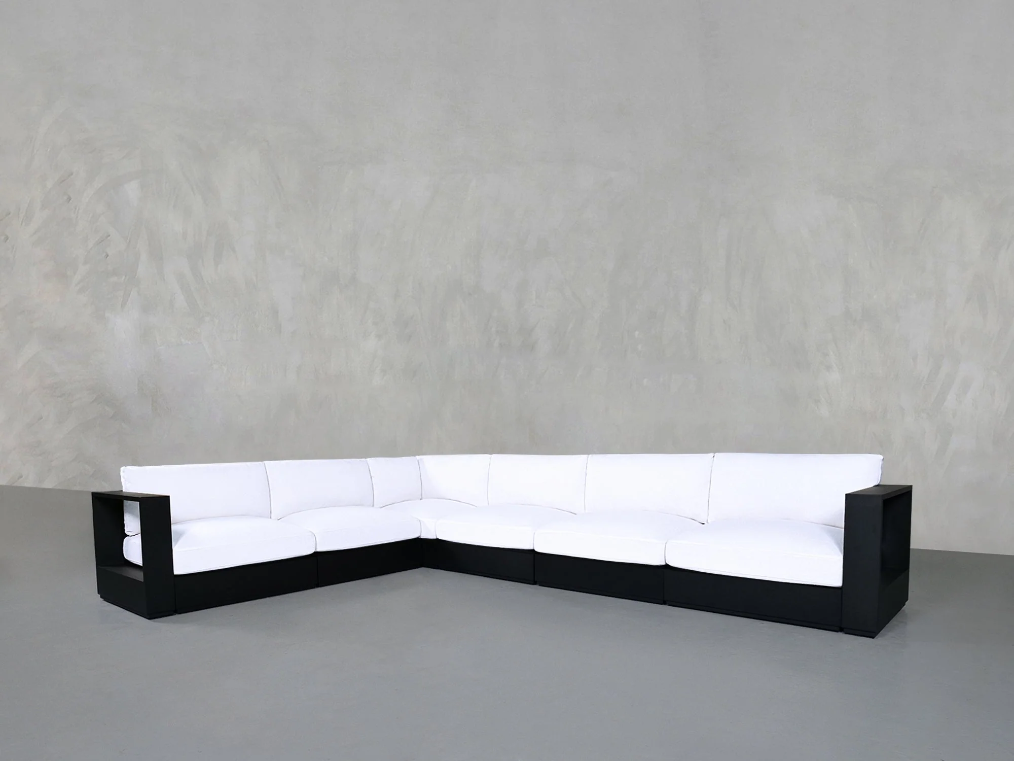 6-Seat Modular Corner Sectional Aluminum Outdoor