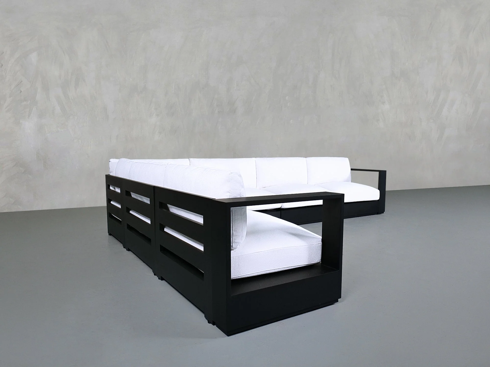 6-Seat Modular Corner Sectional Aluminum Outdoor
