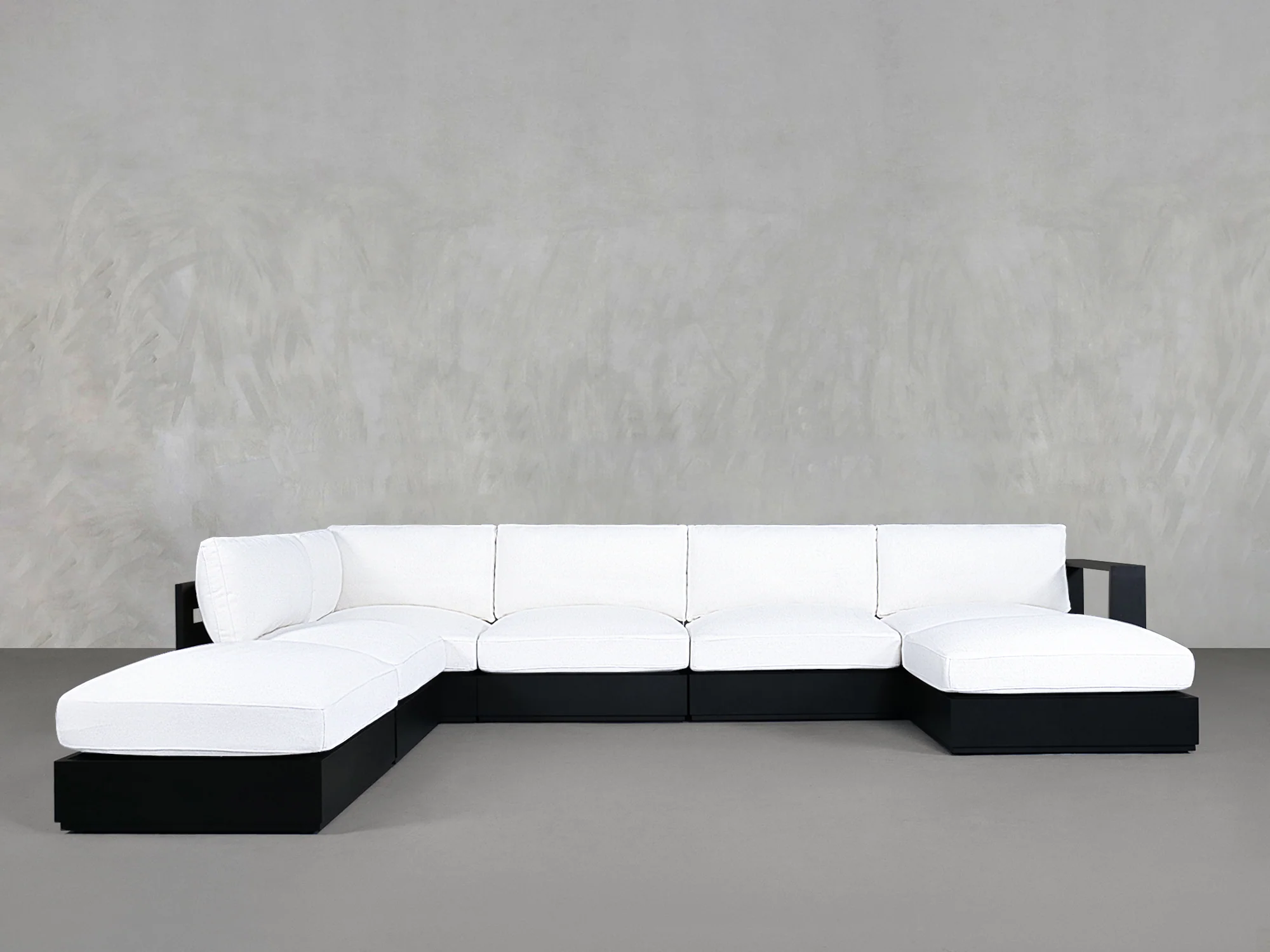 7-Seat Modular Chaise Corner Lounger Sectional Aluminum Outdoor