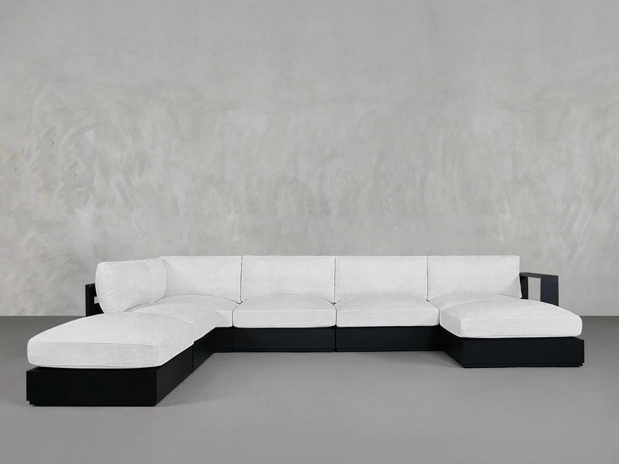7-Seat Modular Chaise Corner Lounger Sectional Aluminum Outdoor