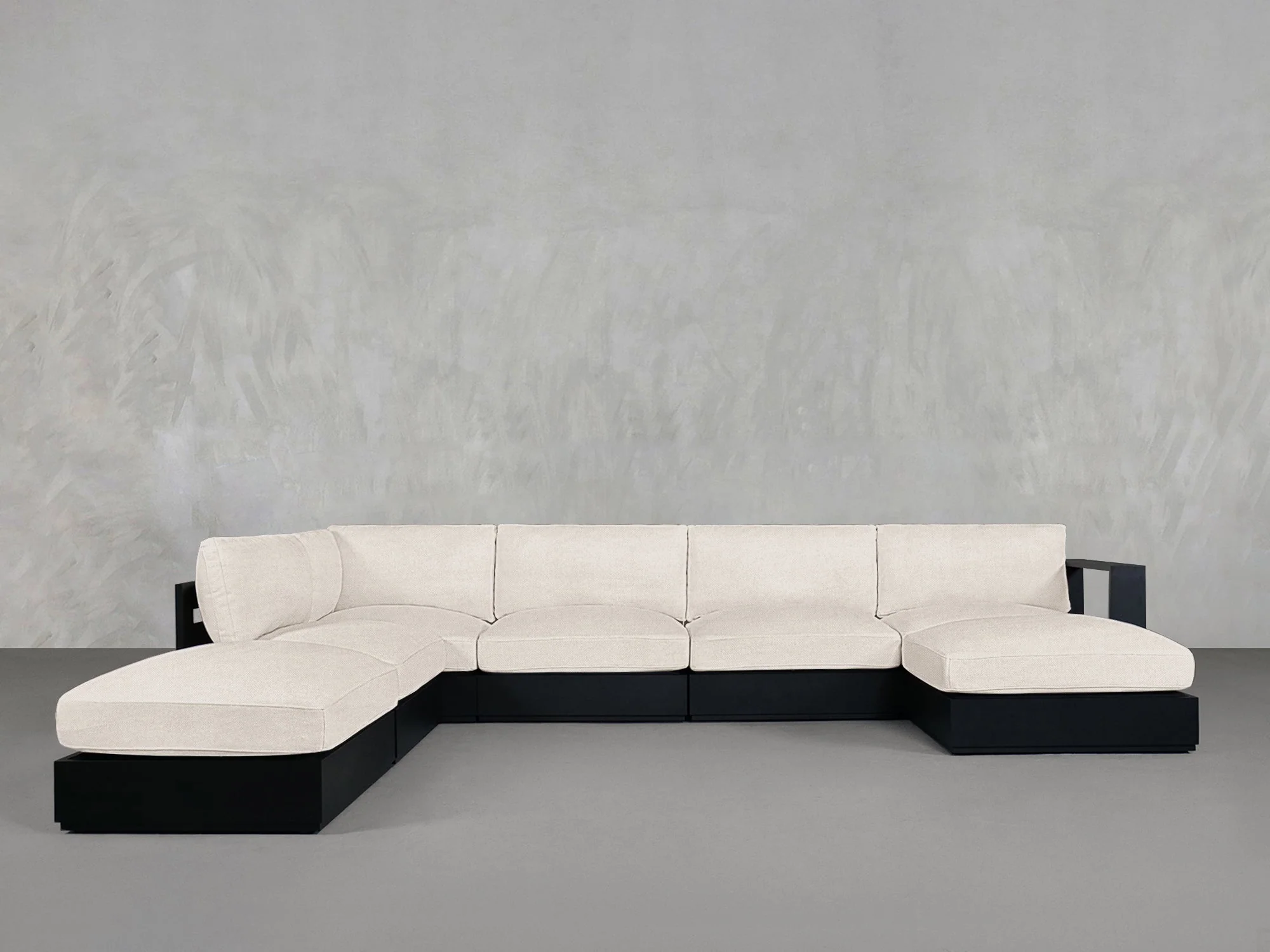 7-Seat Modular Chaise Corner Lounger Sectional Aluminum Outdoor