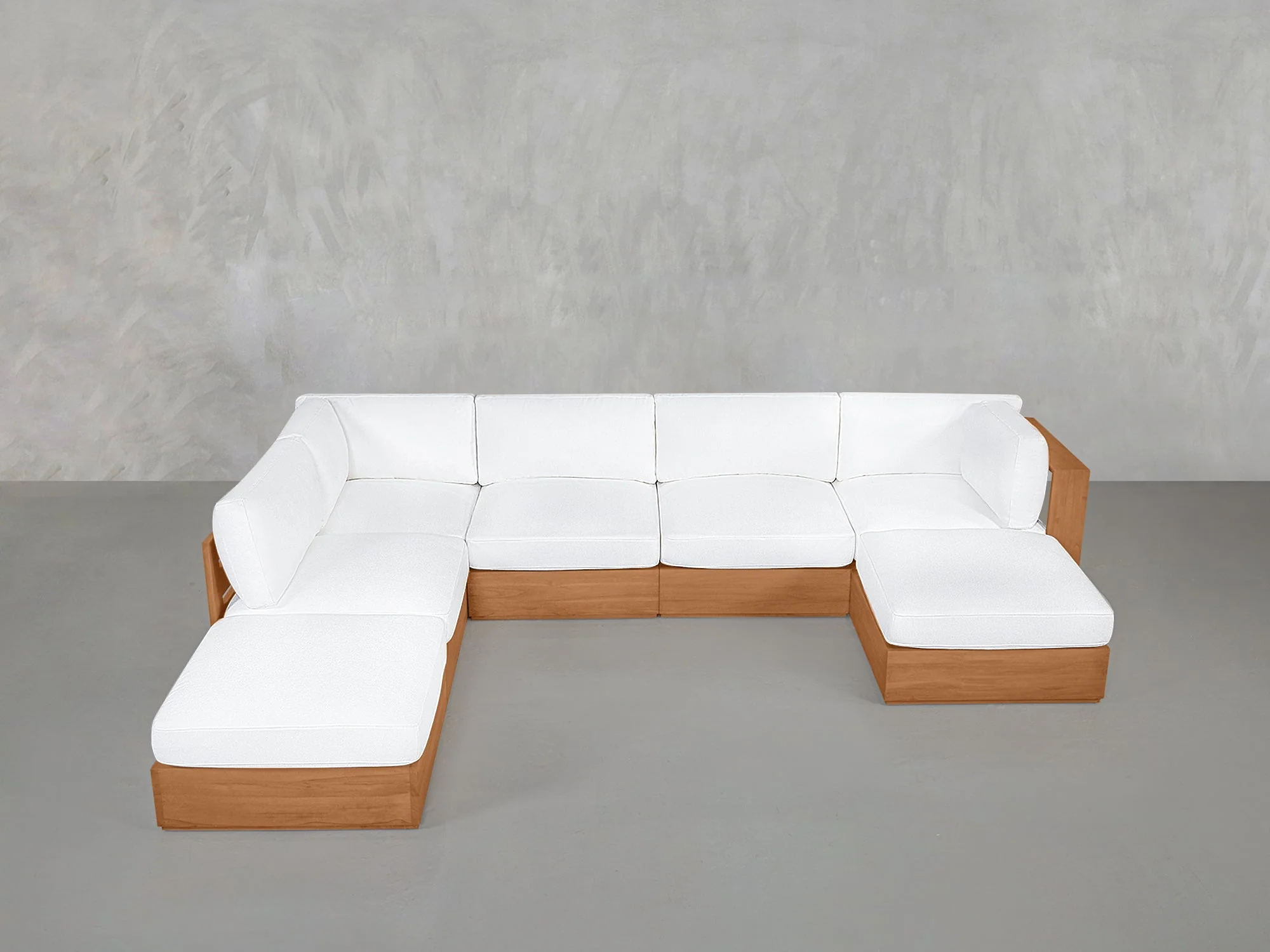 4356-7-seat-modular-chaise-corner-lounger-sectional-teak-outdoor-2.webp 7-Seat Modular Chaise Corner Lounger Sectional Teak Outdoor