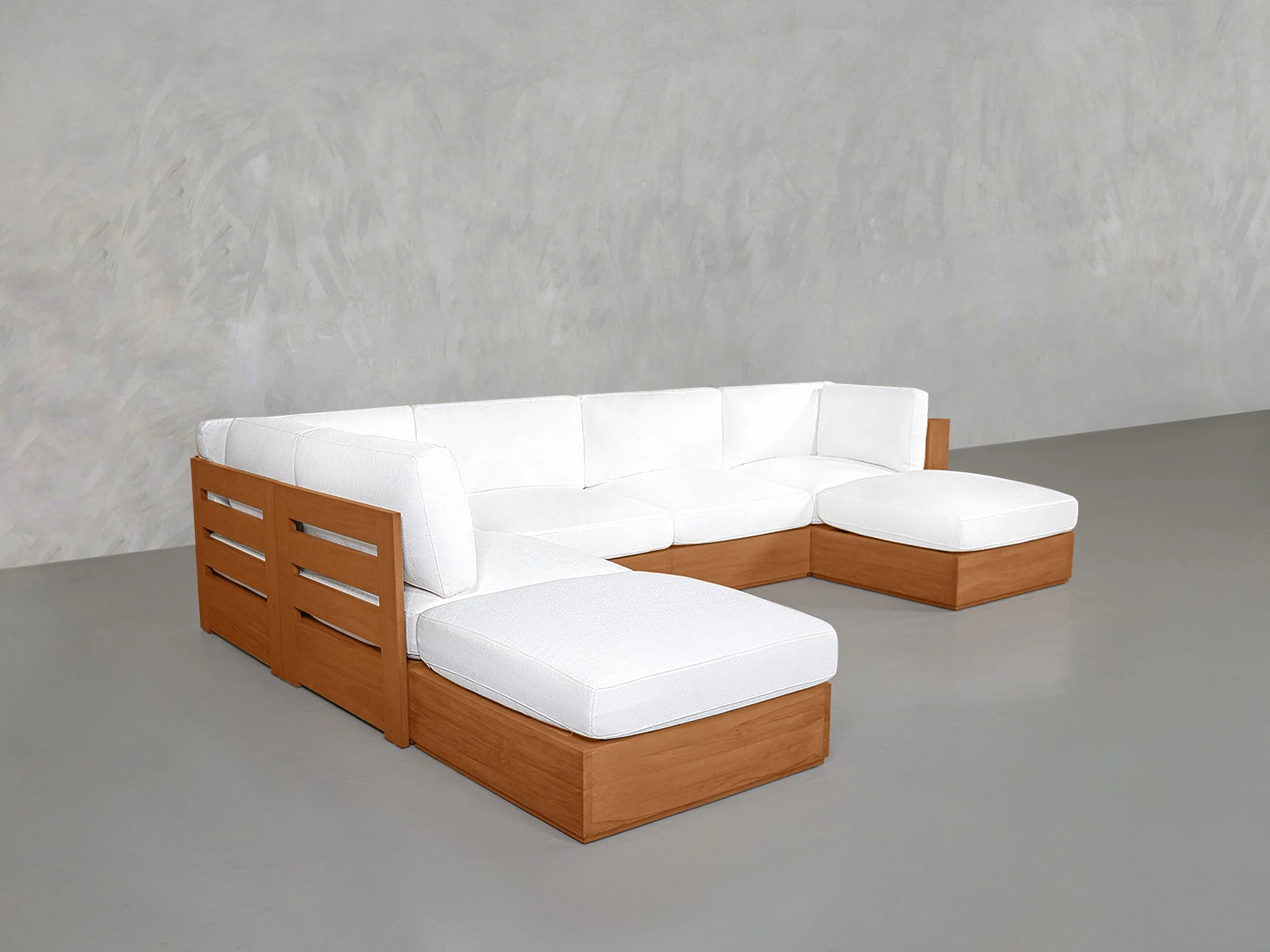 4356-7-seat-modular-chaise-corner-lounger-sectional-teak-outdoor-3.webp 7-Seat Modular Chaise Corner Lounger Sectional Teak Outdoor