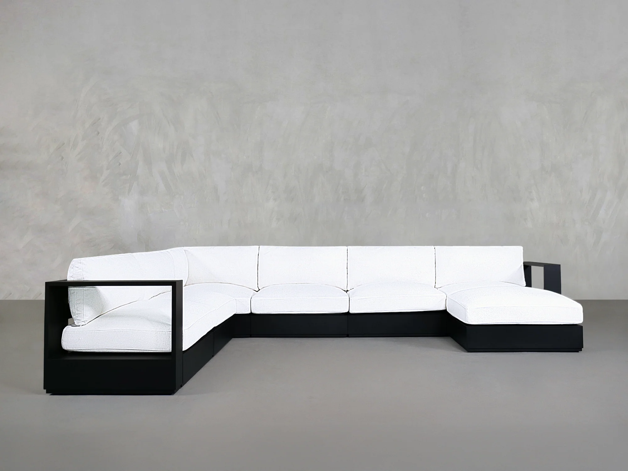 7-Seat Modular Corner Sectional Aluminum Outdoor
