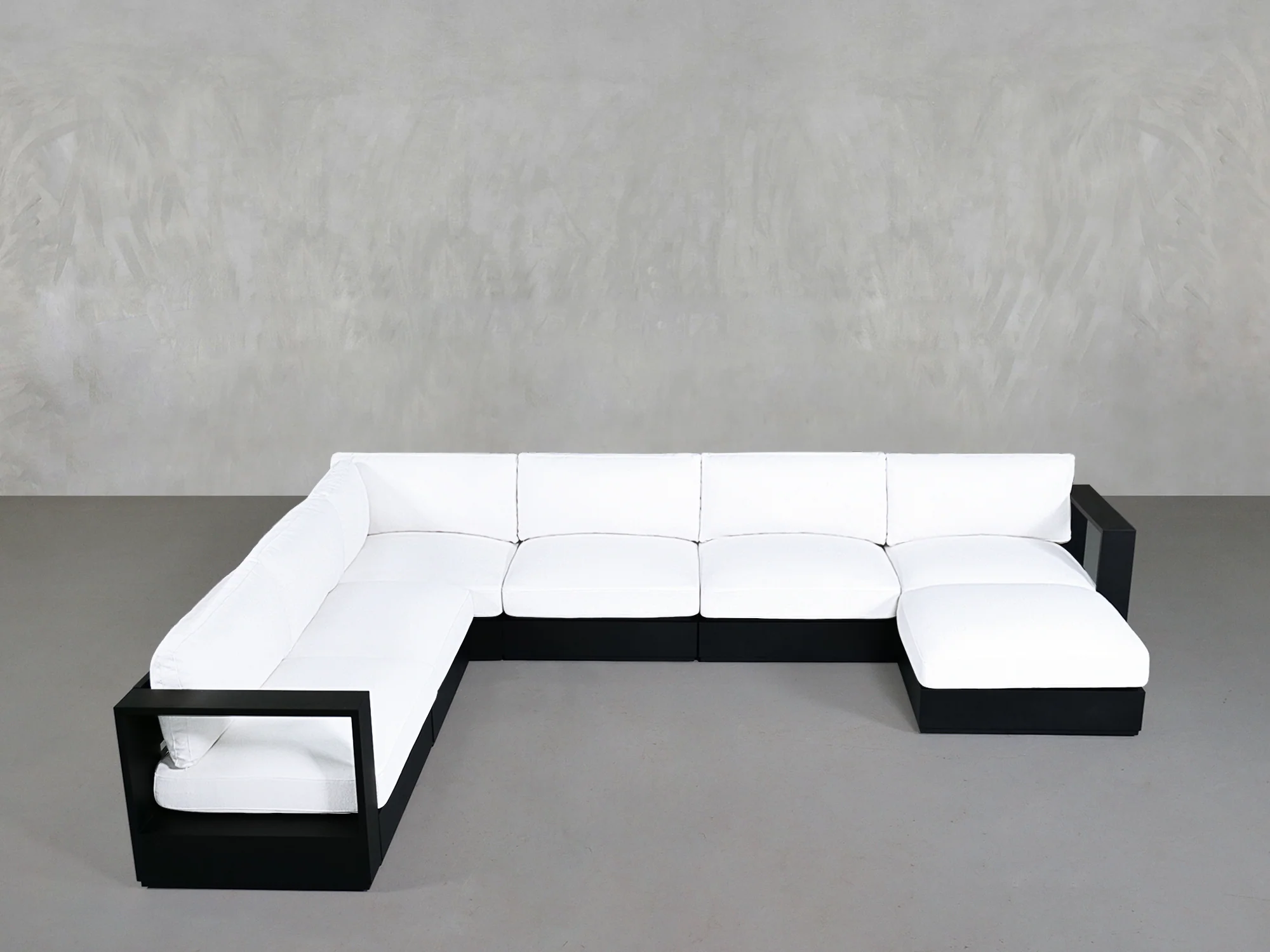 7-Seat Modular Corner Sectional Aluminum Outdoor