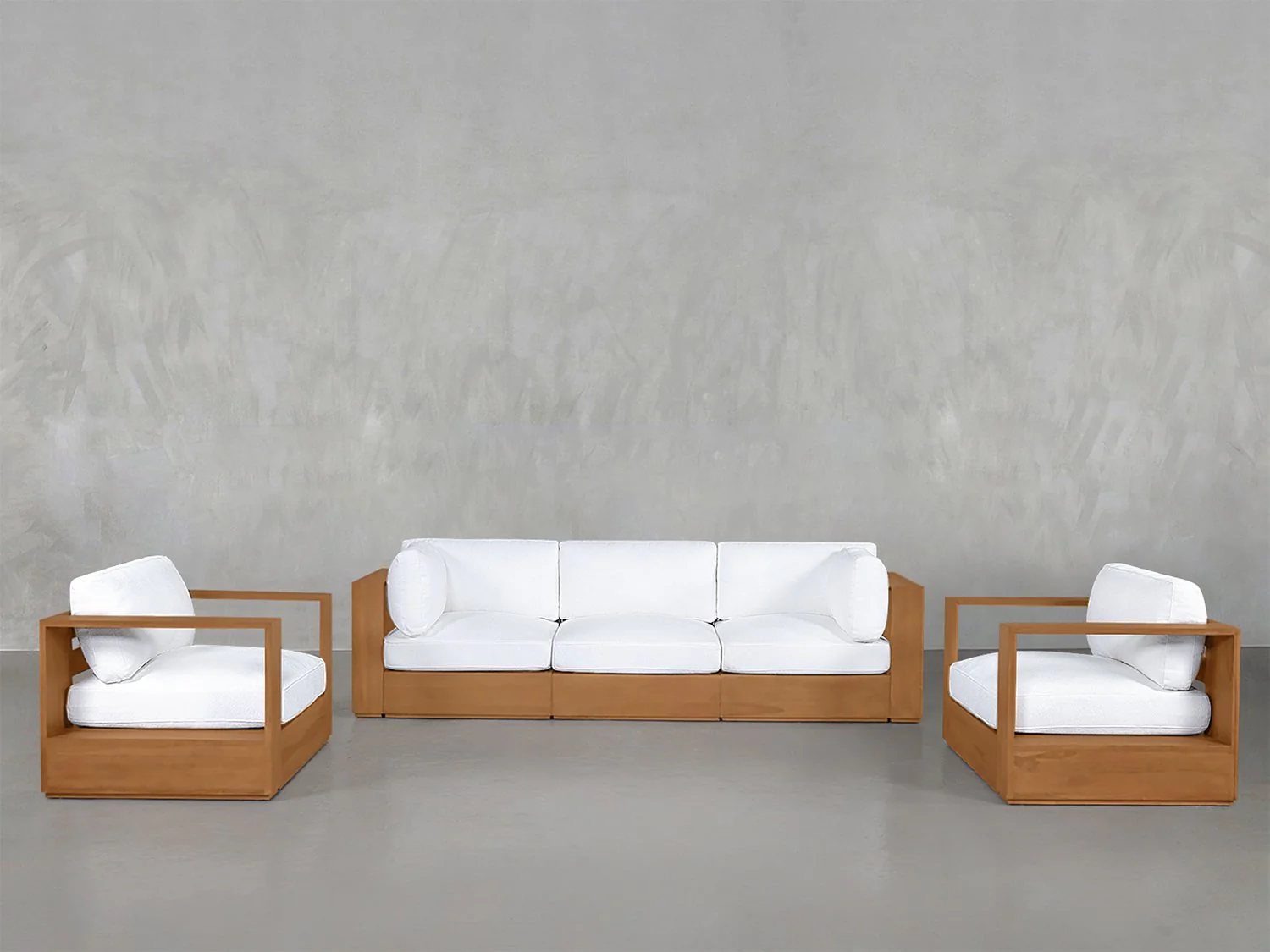 3-1-1 Sofa & Armchair Set Teak Outdoor