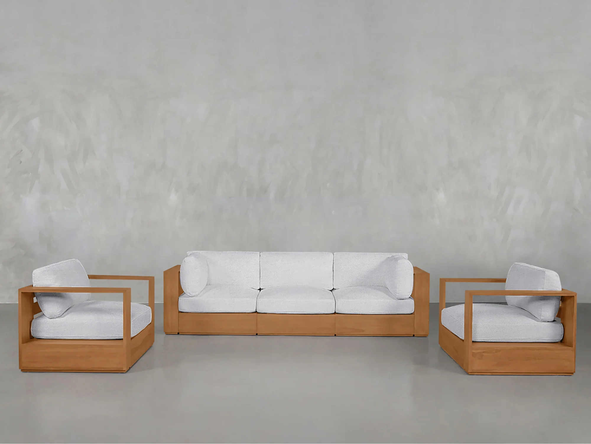 3-1-1 Sofa & Armchair Set Teak Outdoor