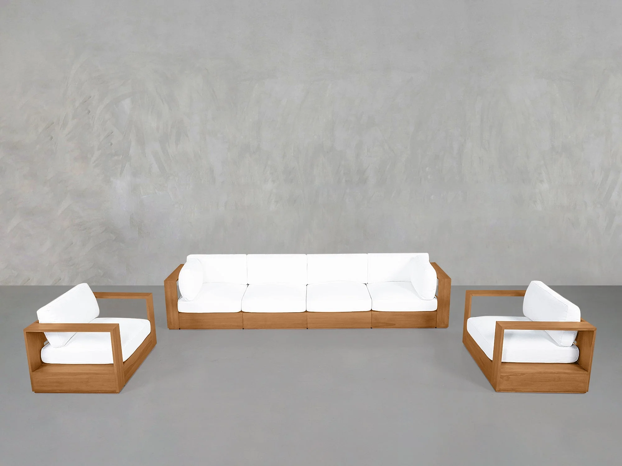 4-1-1 Sofa & Armchair Set Teak Outdoor