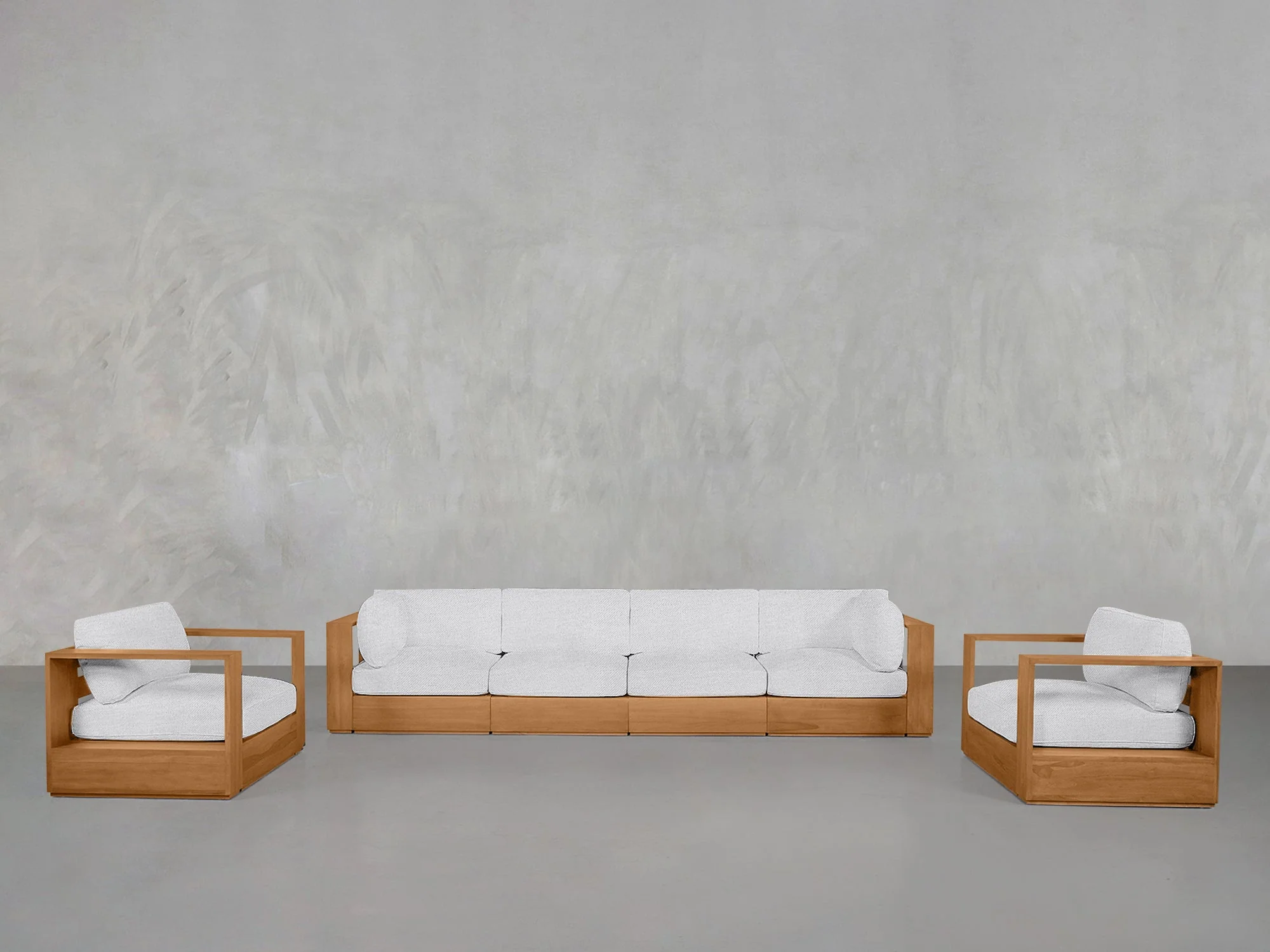 4-1-1 Sofa & Armchair Set Teak Outdoor