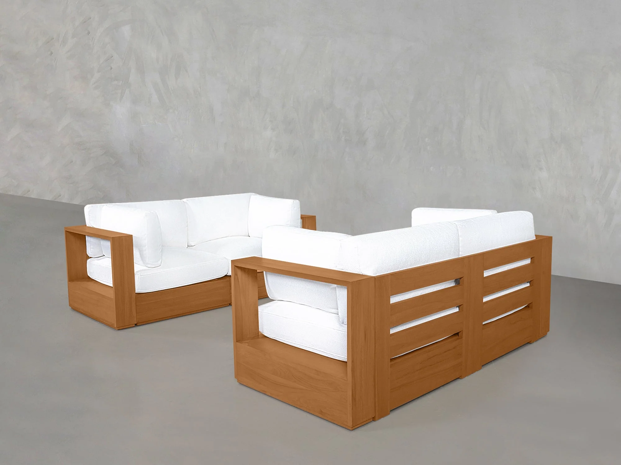 2-2 Sofa Set Teak Outdoor