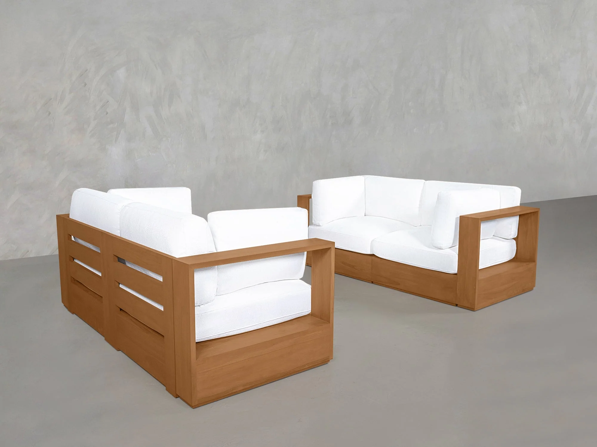 2-2 Sofa Set Teak Outdoor