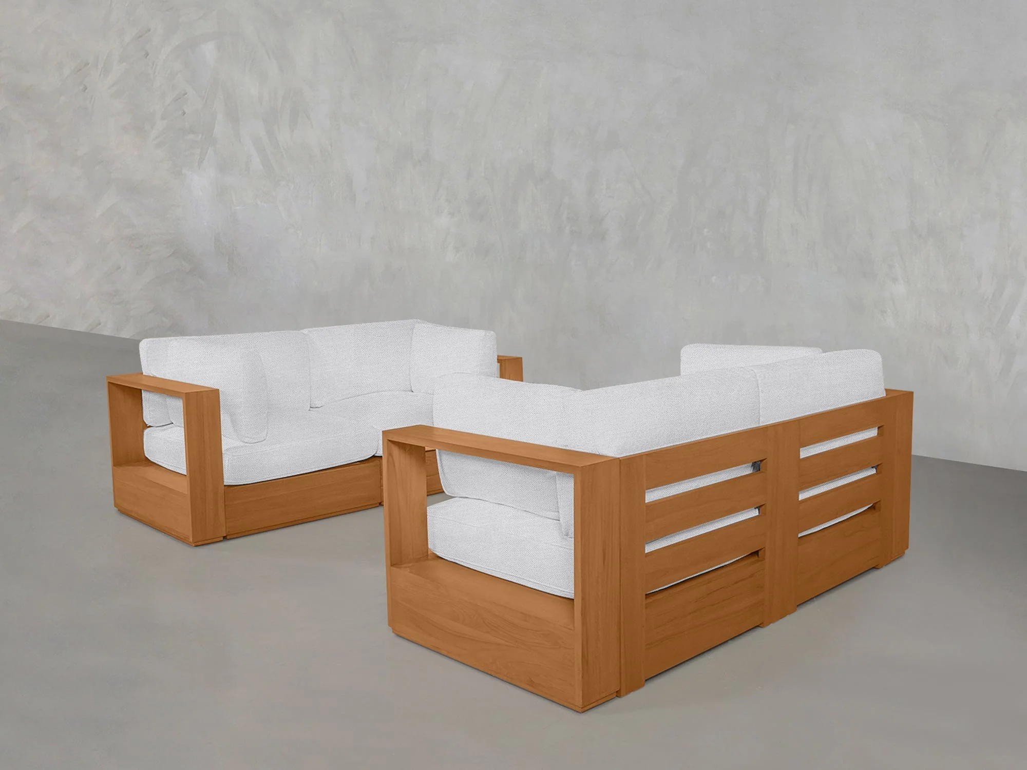 2-2 Sofa Set Teak Outdoor
